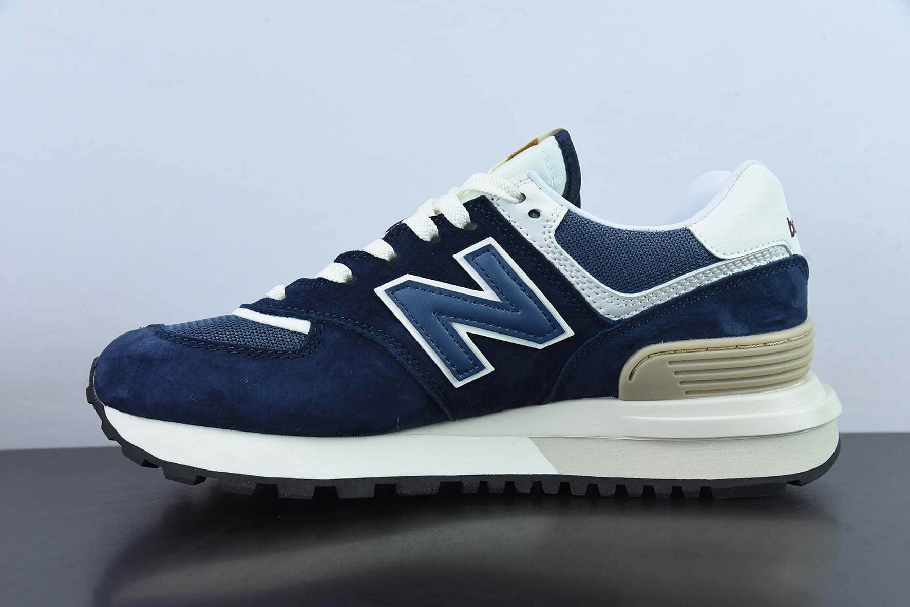 新百伦New Balance U574系列棕白海军蓝低帮复古休闲运动慢跑鞋纯原版本 货号:U574LGBB