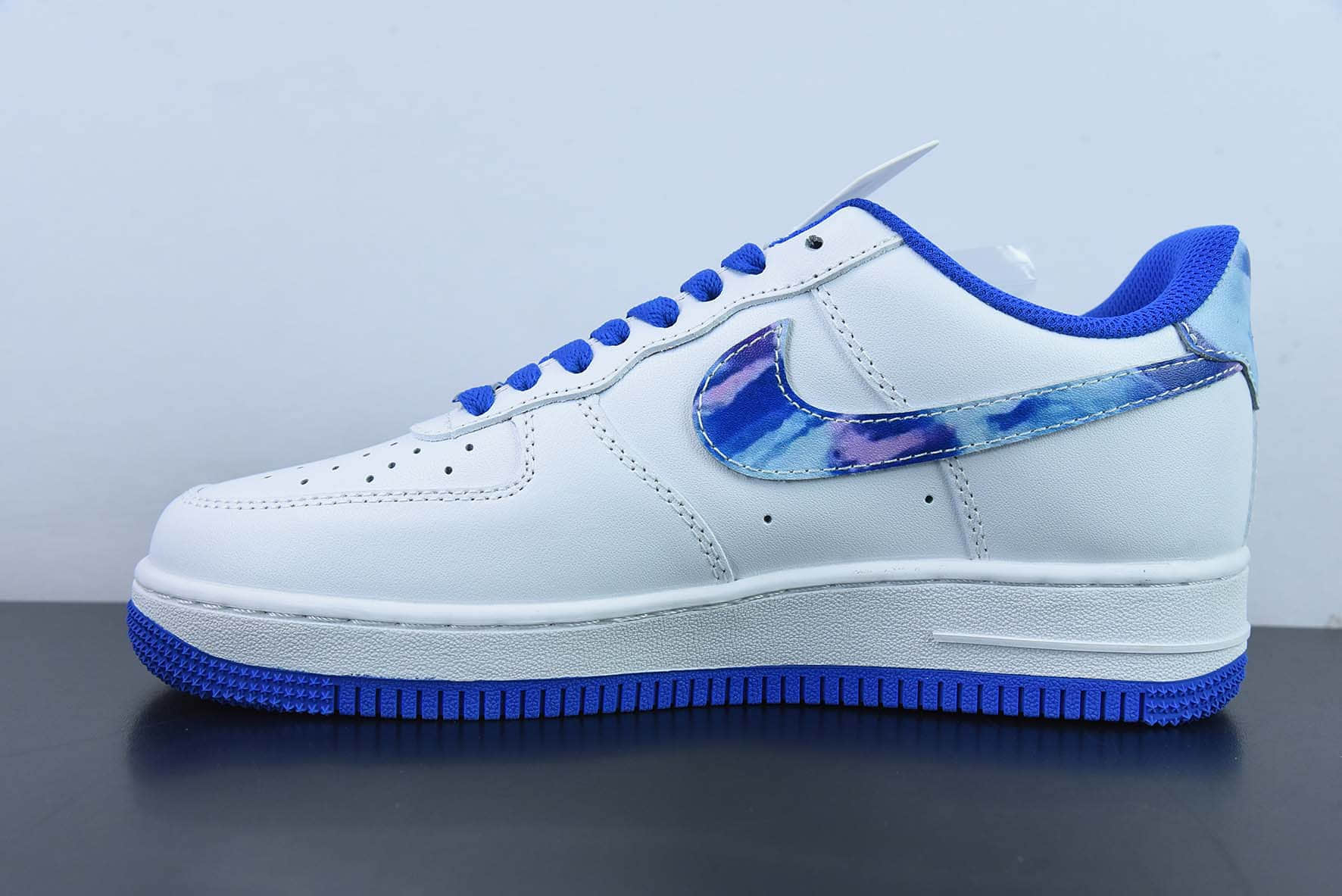 耐克Nike Dior x Nike Air Force 1 07 LV8Dior迪奥联名款白蓝扎染钩子空军一号低帮休闲板鞋纯原版本 货号:DC8873-111