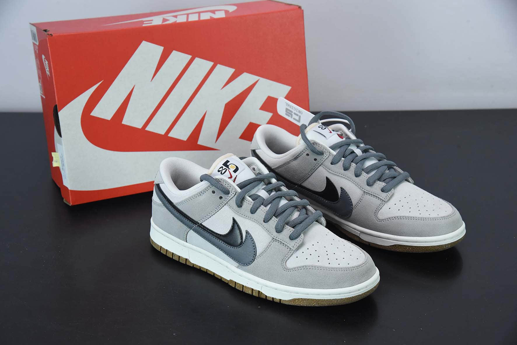 耐克Nike SB Dunk Low 85 灰白双勾SB低帮运动休闲板鞋纯原版本 货号:DO9457-114