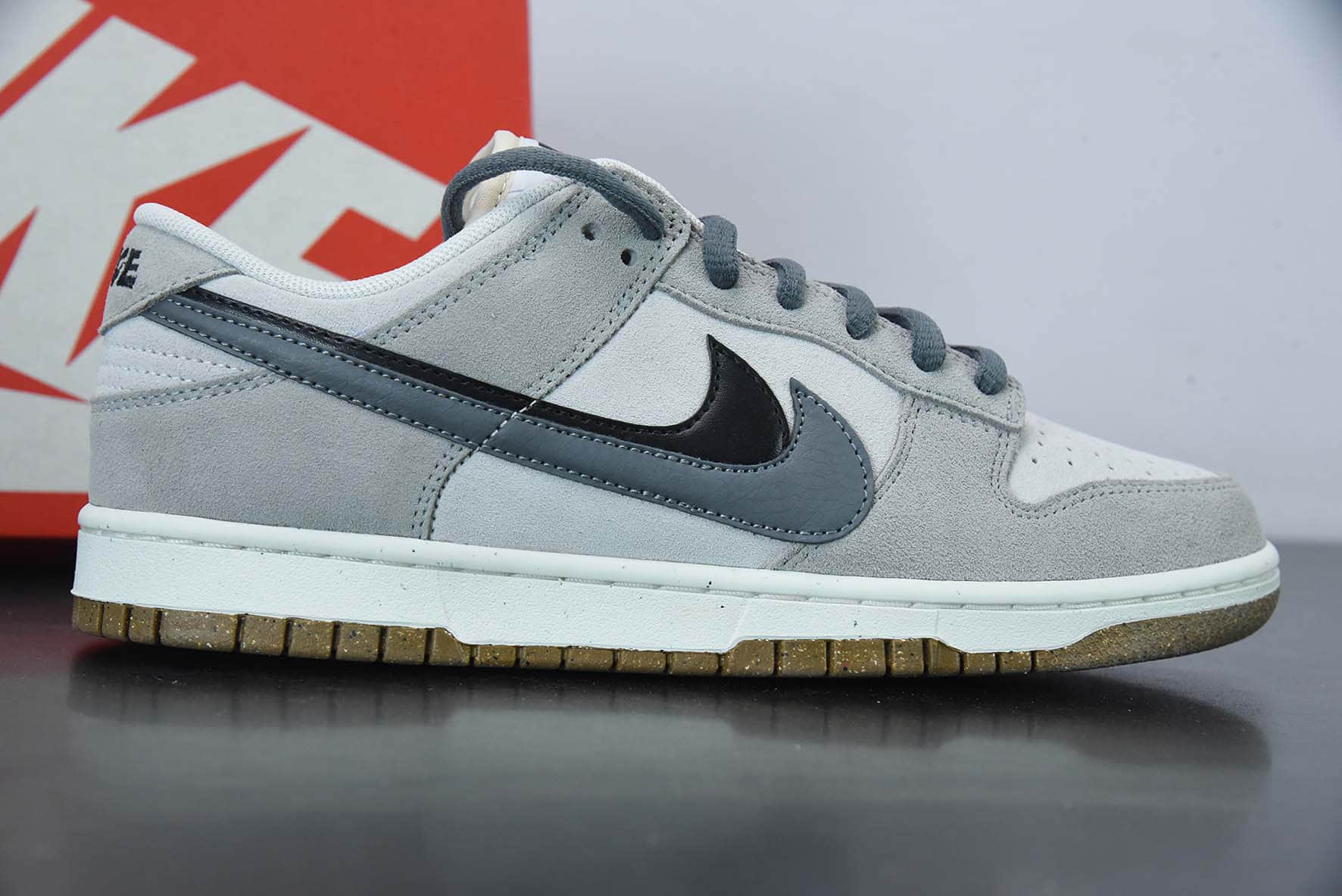 耐克Nike SB Dunk Low 85 灰白双勾SB低帮运动休闲板鞋纯原版本 货号:DO9457-114