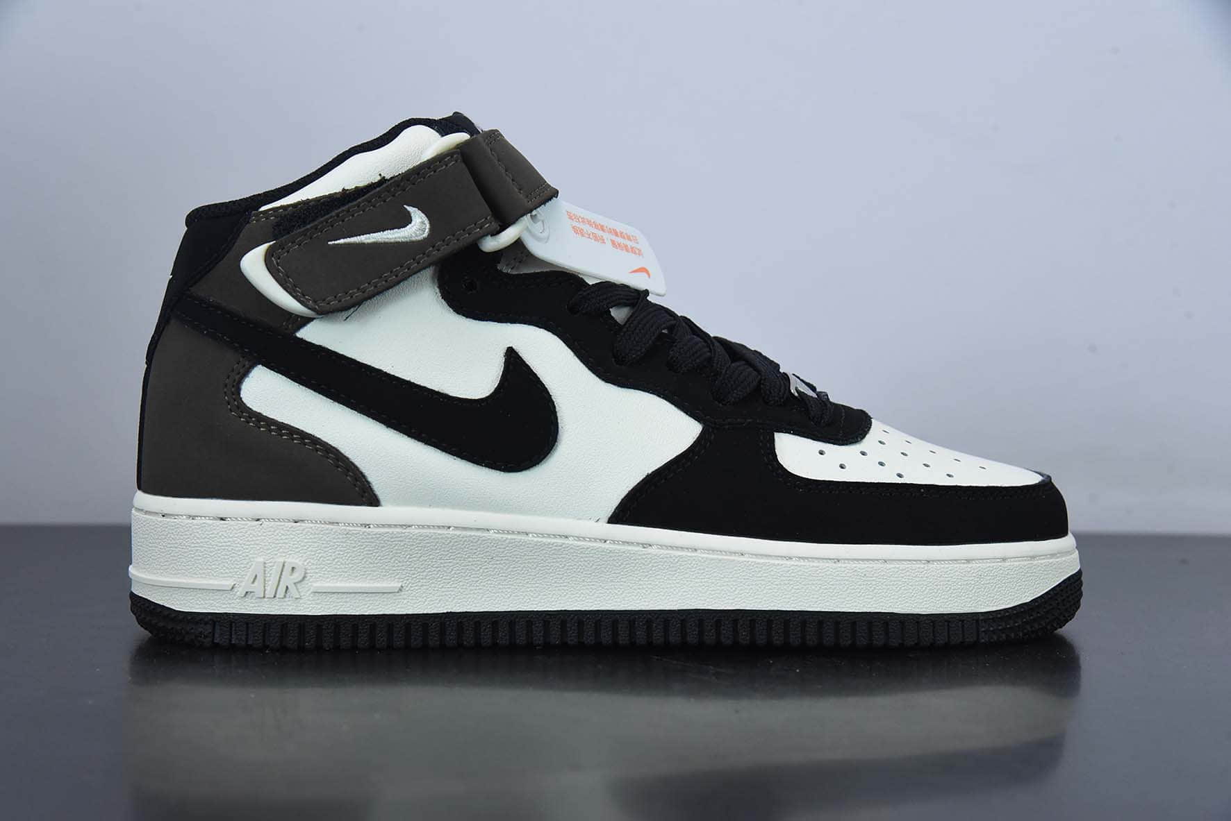 耐克Nike Air Force 1 '07 MidDark Mocha皮革黑摩卡小倒钩空军一号经典中帮板鞋纯原版本 货号:GH5696-023
