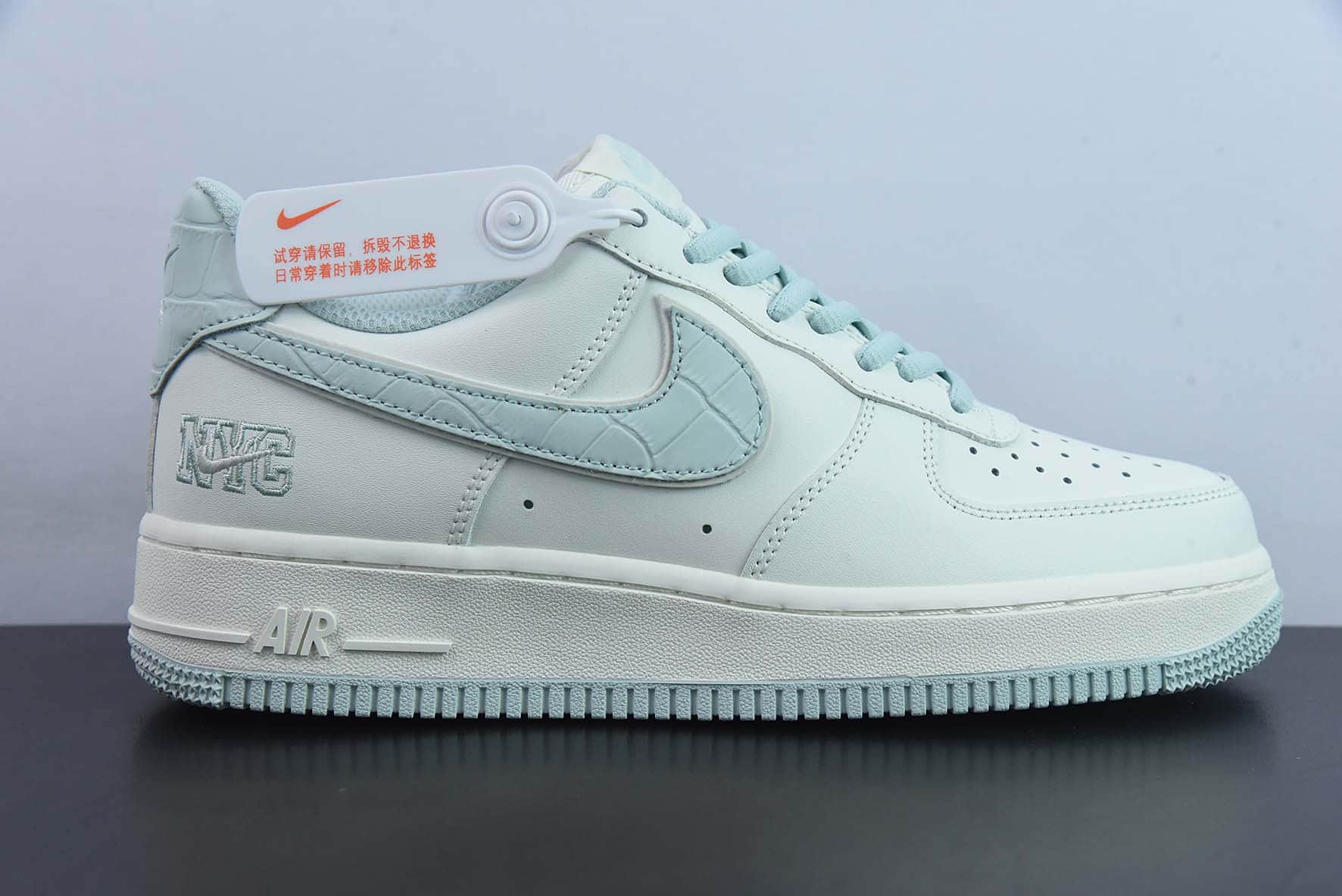 耐克Nike Air Force 1 07 Low “米蓝鳄鱼皮”纽约限定空军一号低帮休闲板鞋纯原版本 货号:PQ5636-226