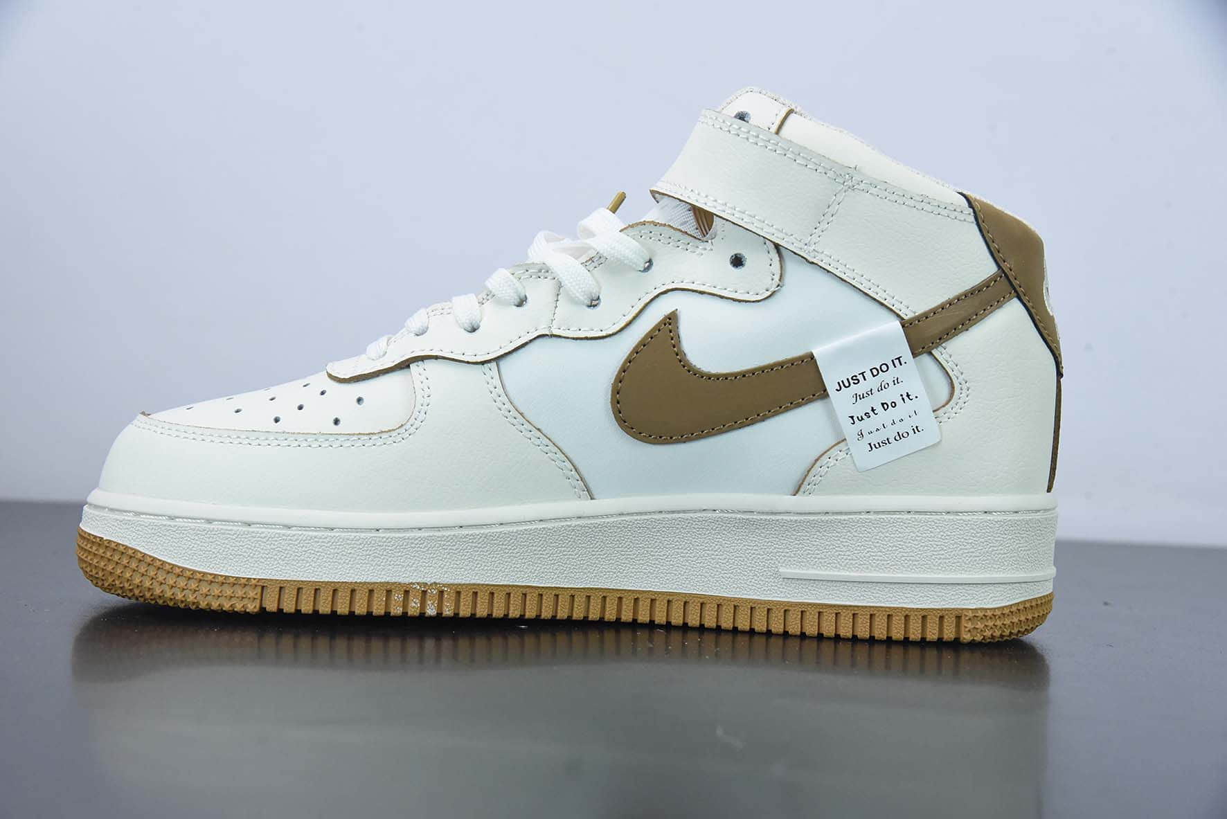 耐克Nike Air Force 1'07 Mid Mocha Brown 摩卡棕空军一号中帮休闲板鞋纯原版本 货号：FB1869-022