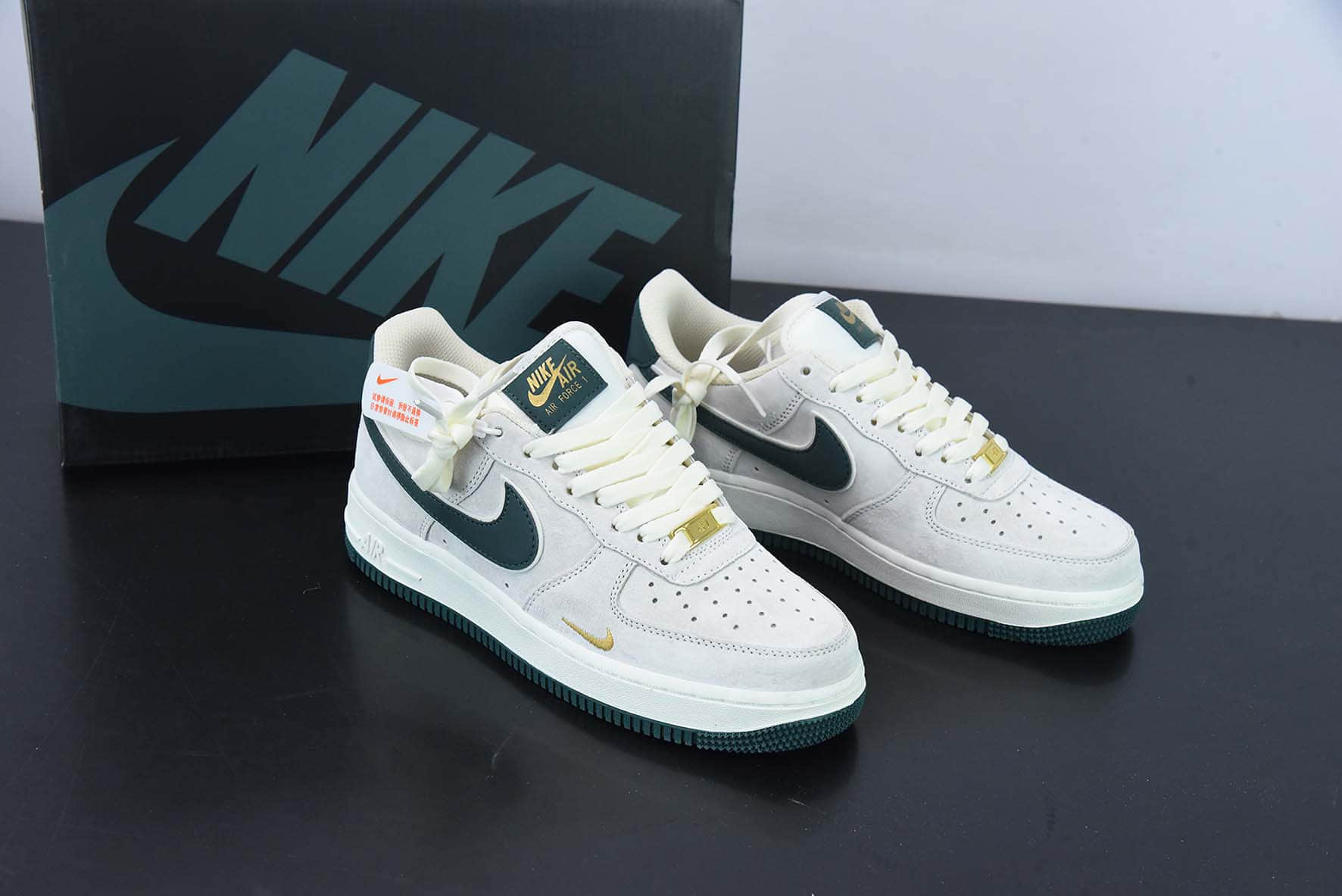 耐克Nike Air Force 1 Low 07 麂皮米绿空军一号低帮运动休闲板鞋纯原版本 货号:KK5636-710