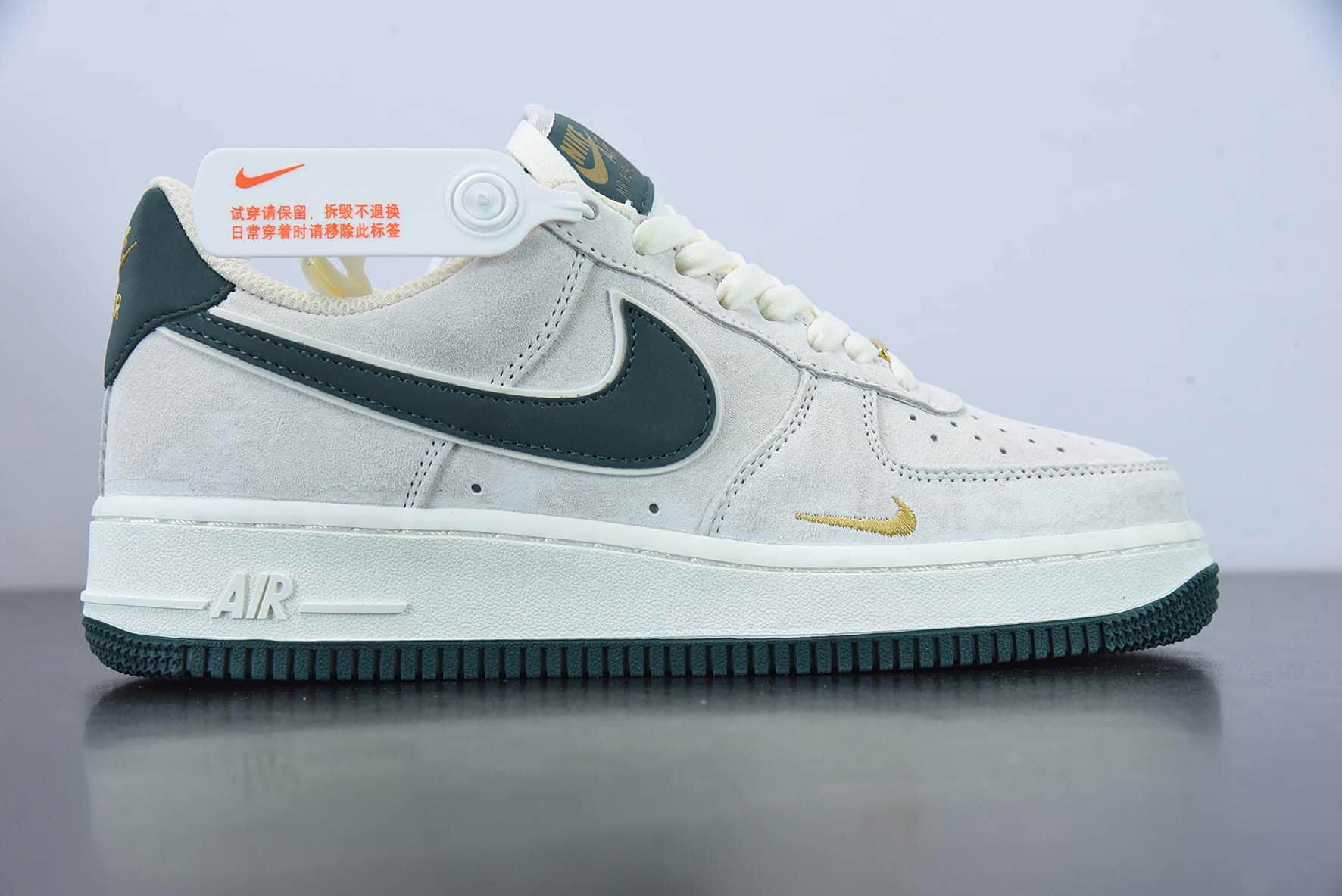 耐克Nike Air Force 1 Low 07 麂皮米绿空军一号低帮运动休闲板鞋纯原版本 货号:KK5636-710