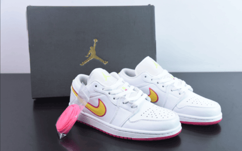 乔丹Air Jordan 1 Low AJ1白黄粉糖果低帮篮球鞋纯原版本 货号:CV4610-100