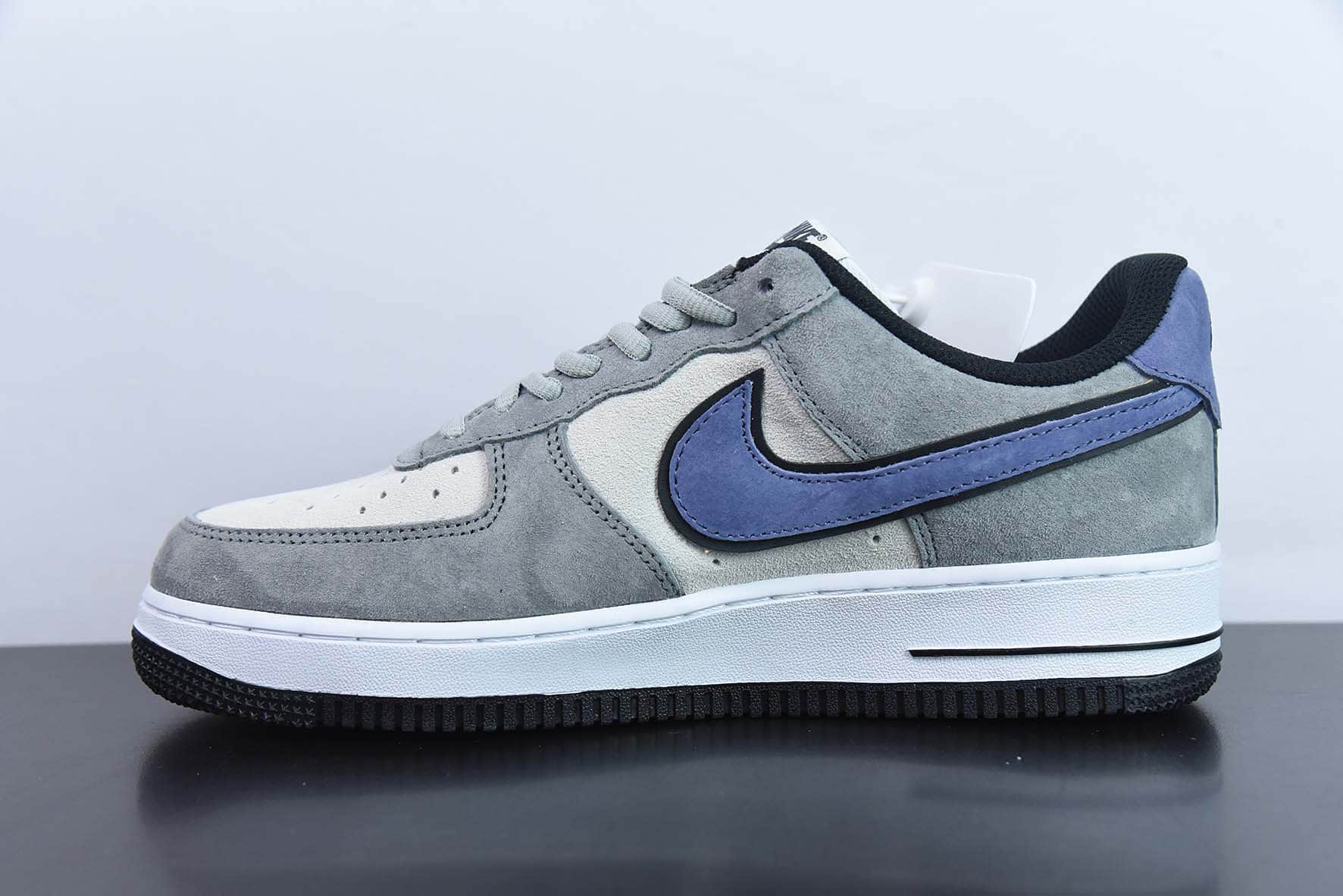 耐克Nike Air Force 1 Low ’07 灰紫勾麂皮空军一号低帮休闲板鞋纯原版本 货号：HH9636-056