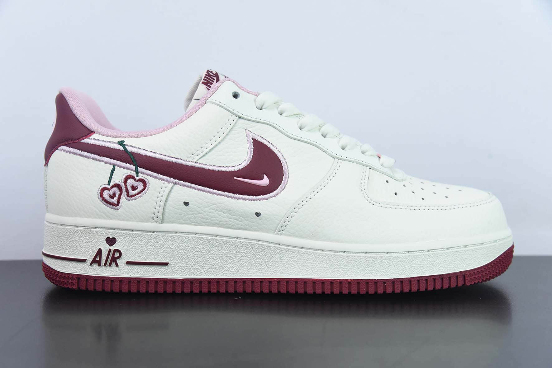 耐克Nike Air Force 1  Valentines's Day  樱桃情人节空军一号低帮休闲板鞋纯原版本 货号:FD4616-161