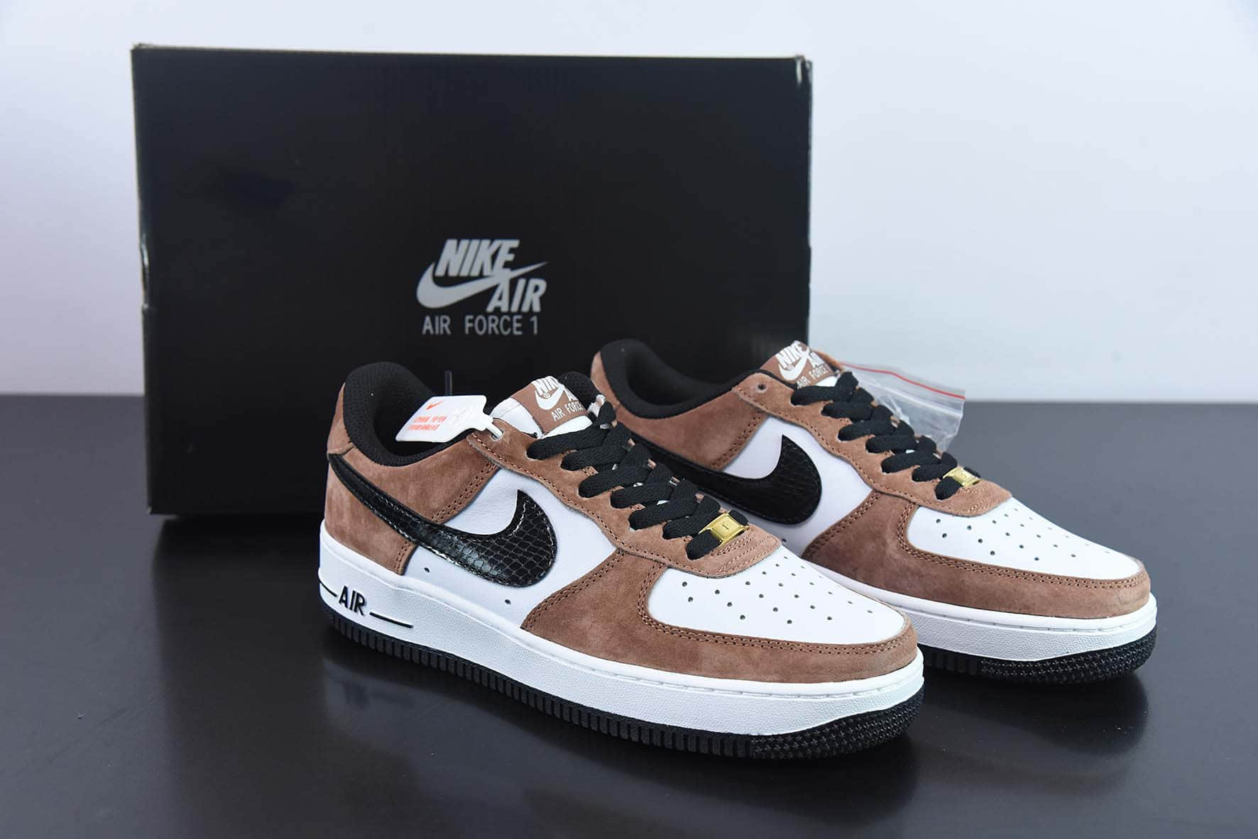 耐克Nike Air Force 1 Low '07 “蛇纹摩卡”低帮空军一号休闲板鞋纯原版本 货号：DE0023-800