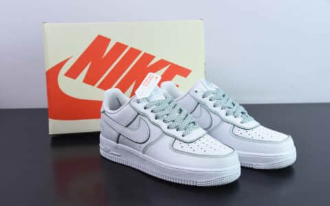 耐克Nike Stussyx Nike Air Force 1 Low 斯图西联名冰蓝炫彩反光空军一号低帮休闲板鞋纯原版本 货号:DT0617-029