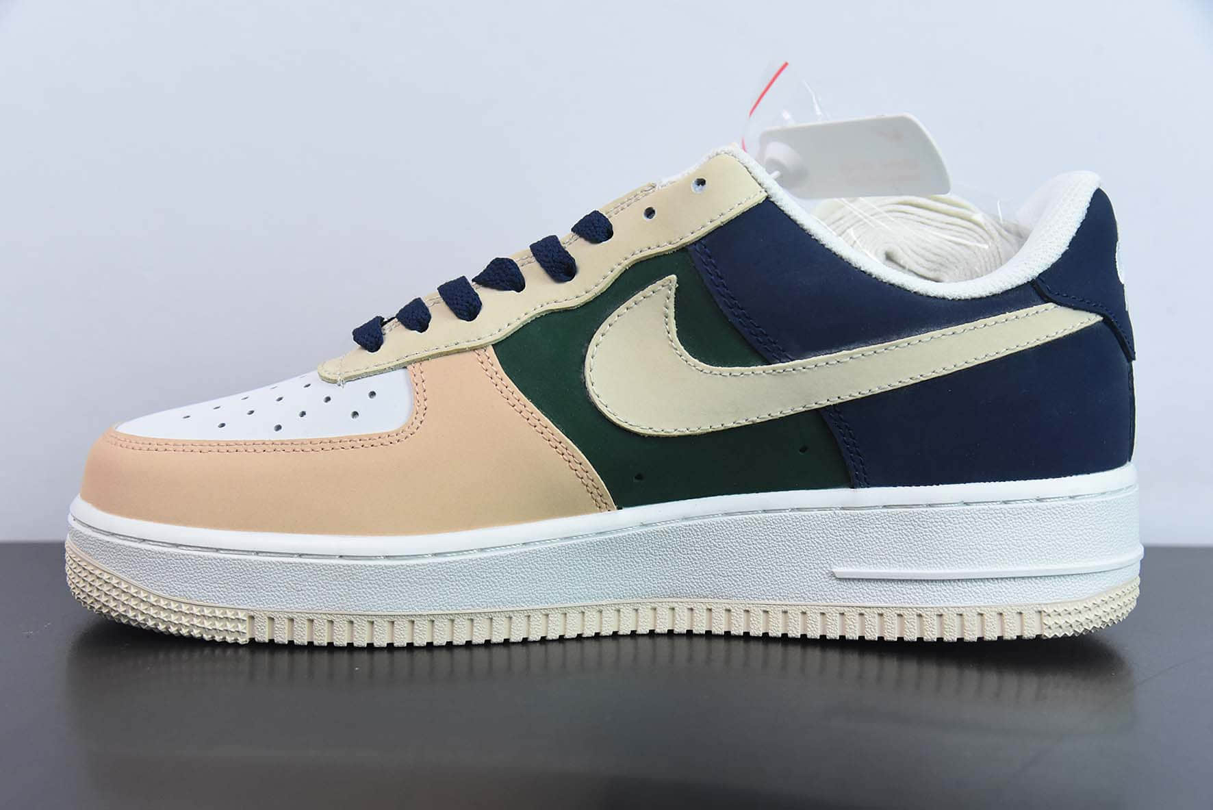 耐克Nike Air Force 1 07 LowGUCCI古驰联名拼色米黄白绿深蓝空军一号低帮休闲板鞋纯原版本 货号：315122-003 