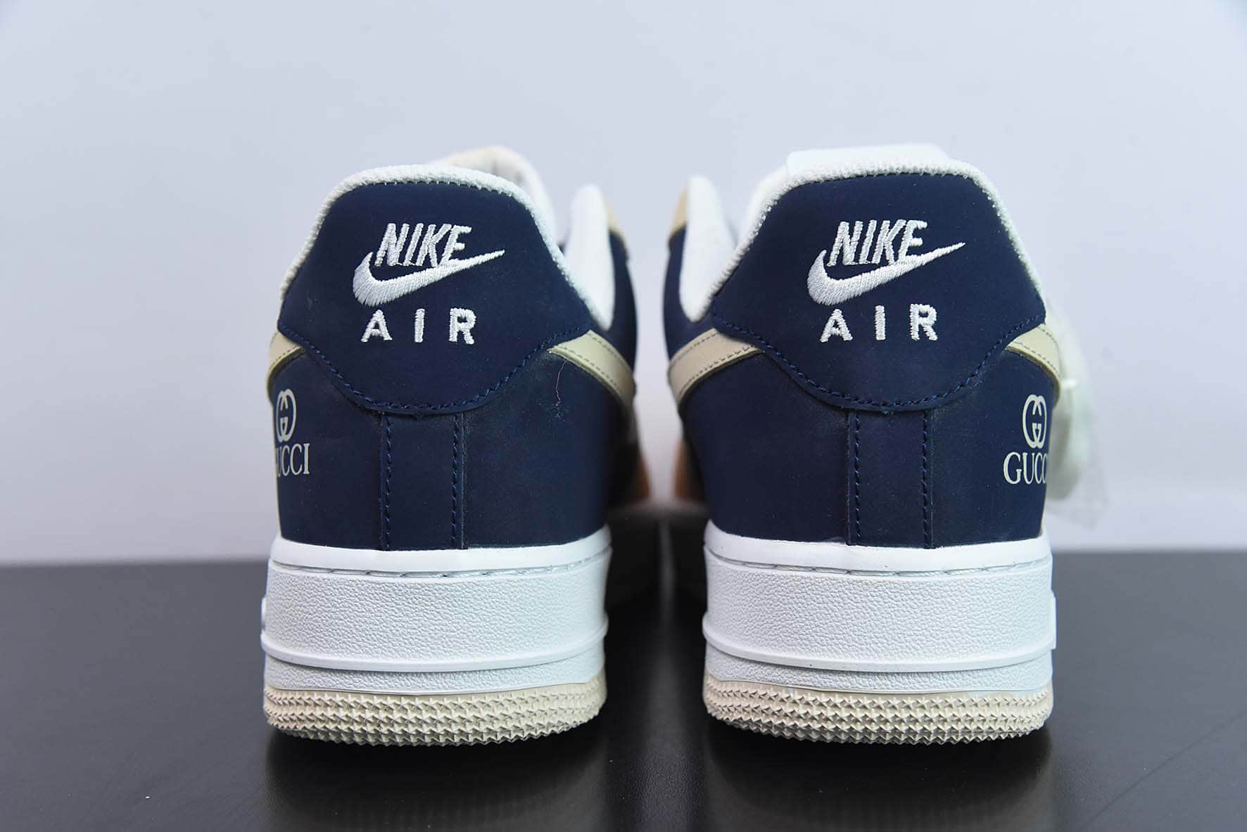 耐克Nike Air Force 1 07 LowGUCCI古驰联名拼色米黄白绿深蓝空军一号低帮休闲板鞋纯原版本 货号：315122-003 