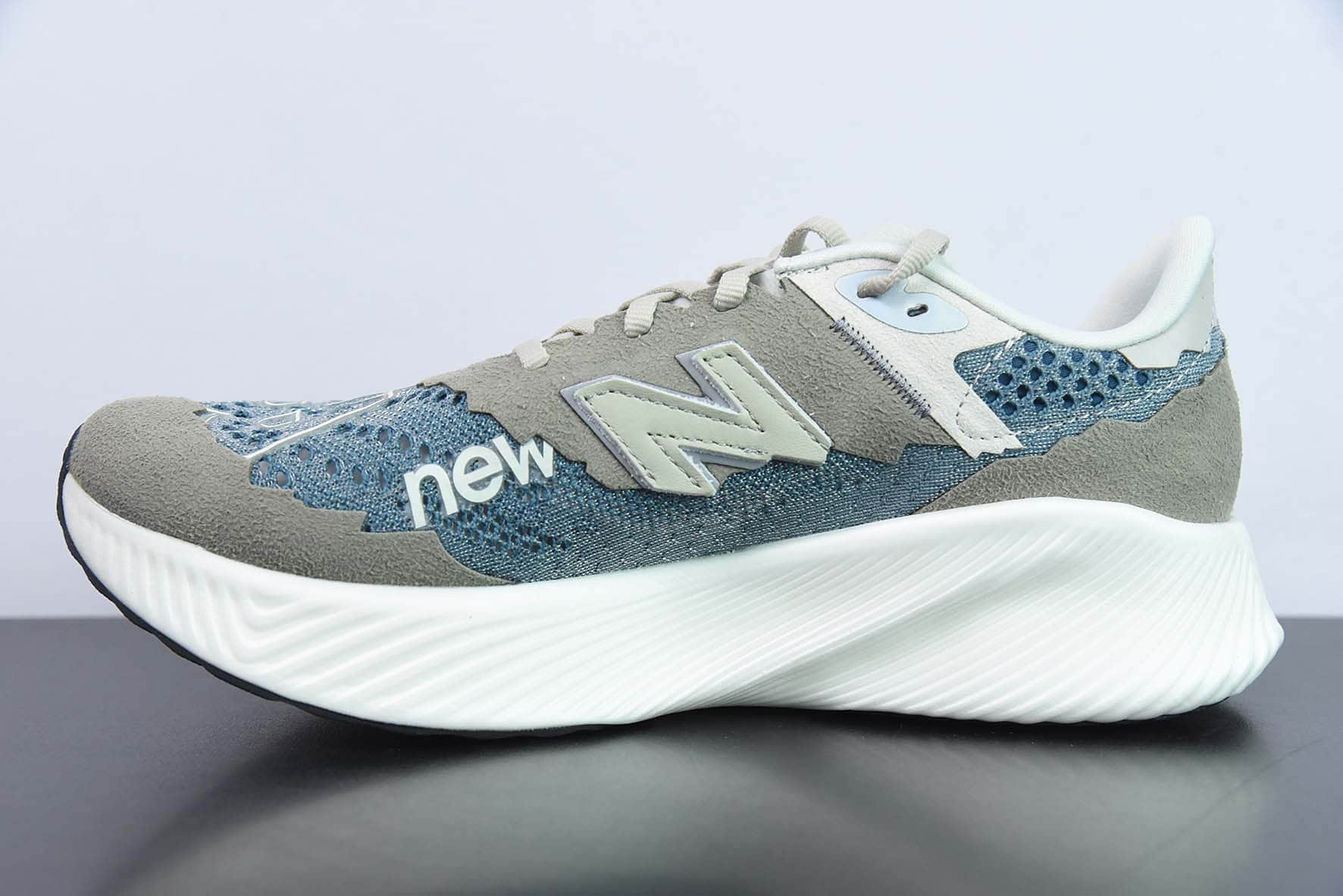 新百伦New BalanceStone Island x New Balance RC Elite V2 SI 联名款灰蓝真碳板复古休闲跑步鞋纯原版本 货号:MSRCELTO