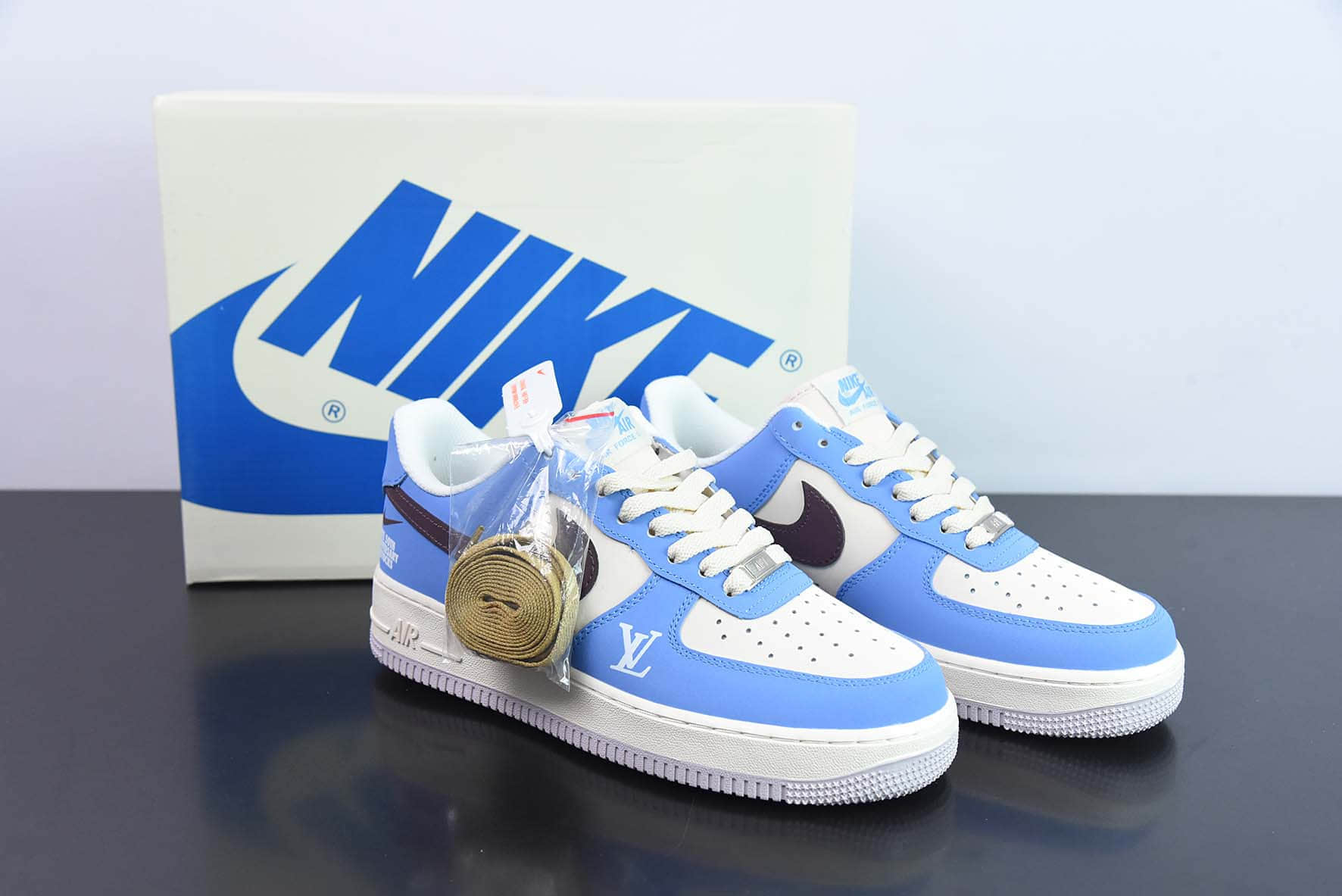耐克NIke Air Force 1 '07 Low “LV联名米蓝”空军一号低帮休闲板鞋纯原版本 货号: 315115-010