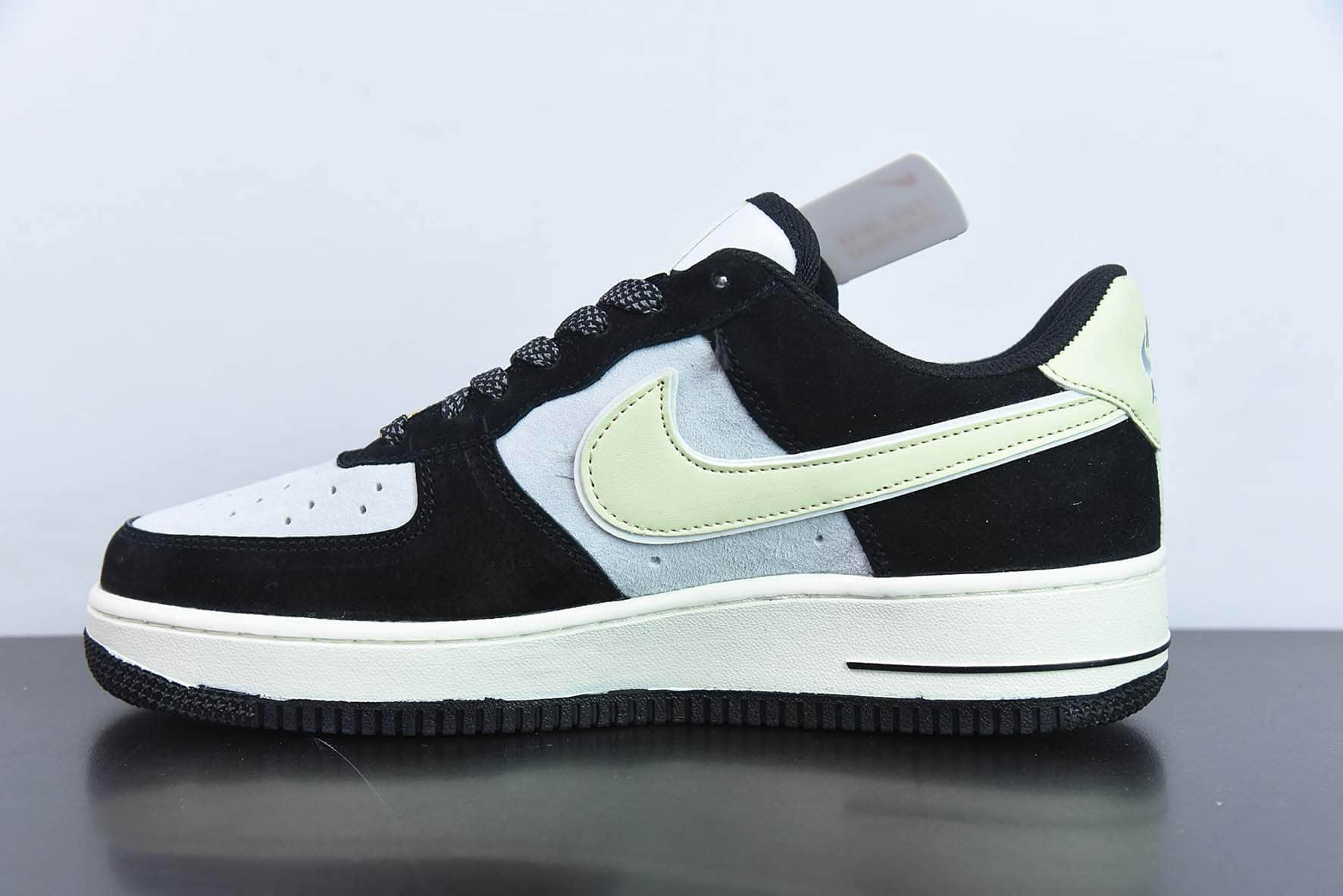 耐克NIke Air Force 1 '07 Low黑灰麂皮奶油空军一号低帮休闲板鞋纯原版本 货号:DE0023-806
