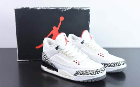 乔丹Air Jordan 3 Retro White Cement Reimagined AJ3白灰配色小白水泥篮球鞋纯原版本 货号：DN3707-100