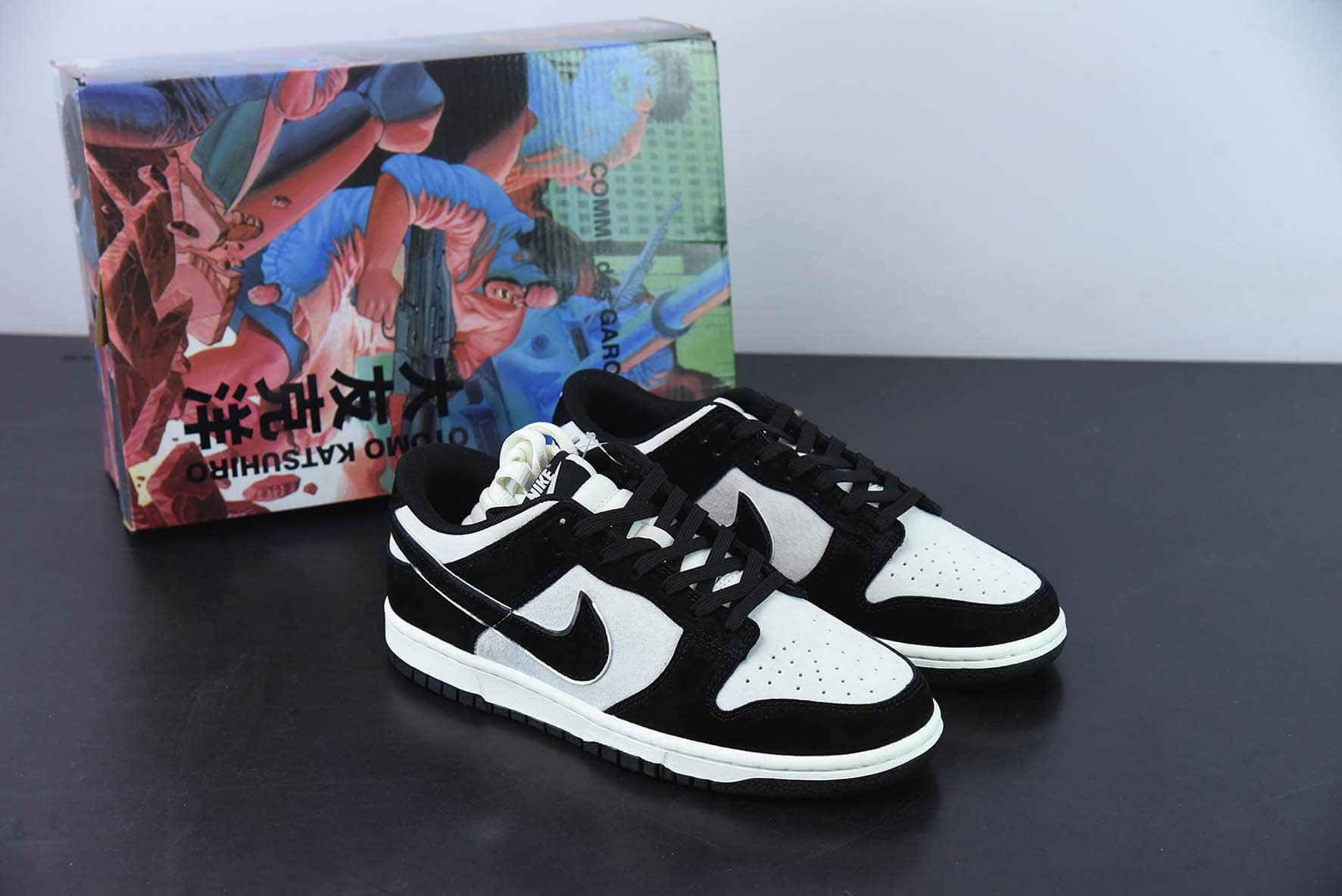 耐克Nike Otomo Katsuhiro x NK Dunk Low大友克洋联名款黑白熊猫低帮运动休闲板鞋纯原版本 货号: ST1391-100