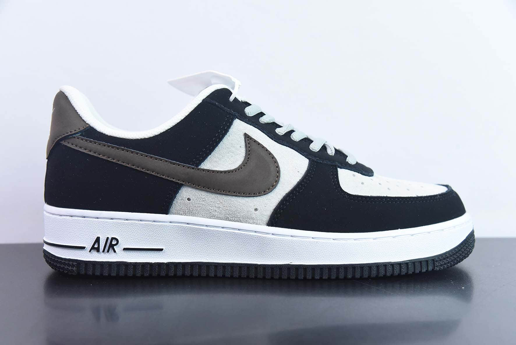 耐克Nike Air Force 1 '07 Low 灰黑棕麂皮空军一号低帮运动休闲板鞋纯原版本 货号：HH3612-633
