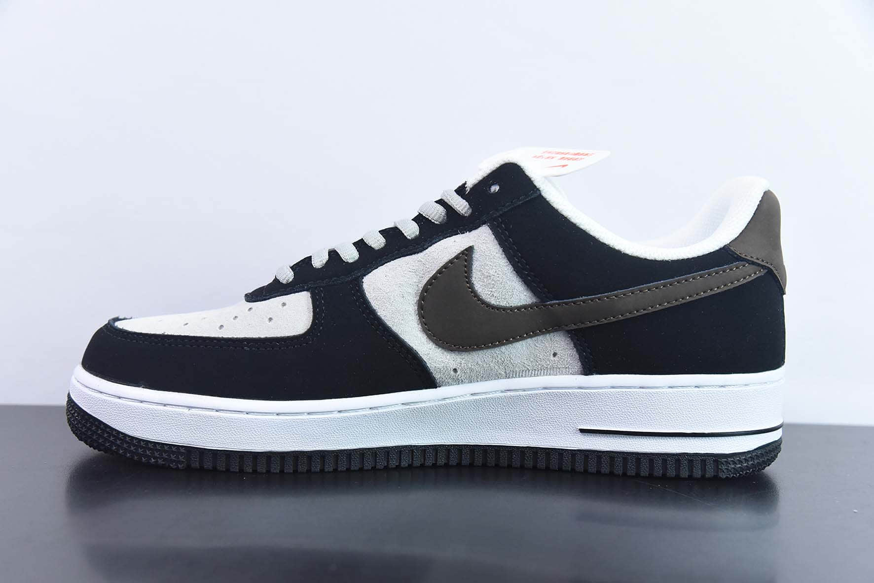 耐克Nike Air Force 1 '07 Low 灰黑棕麂皮空军一号低帮运动休闲板鞋纯原版本 货号：HH3612-633