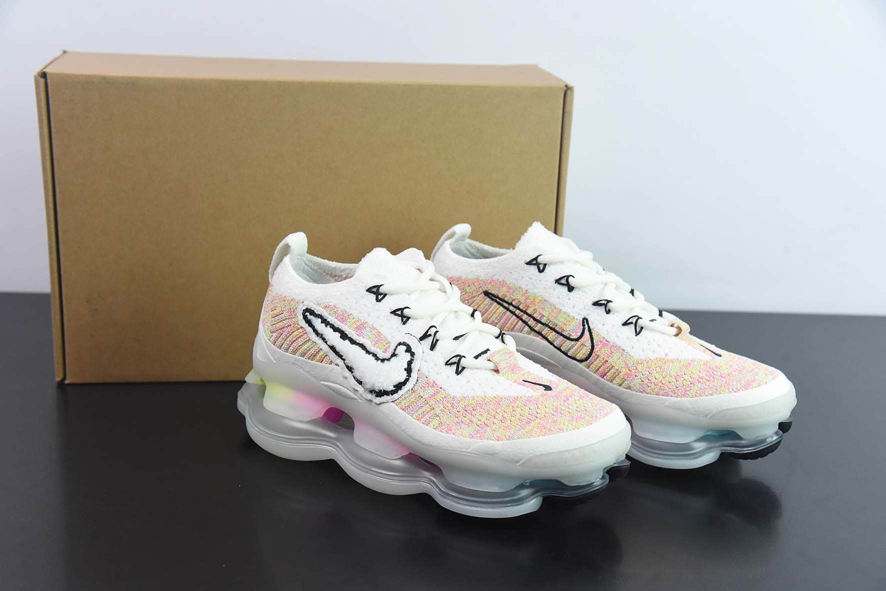 耐克Nike Air Max Scorpion Fk 2023新款白彩虹兔年限定全掌气垫跑鞋纯原版本 货号:FJ6031-910