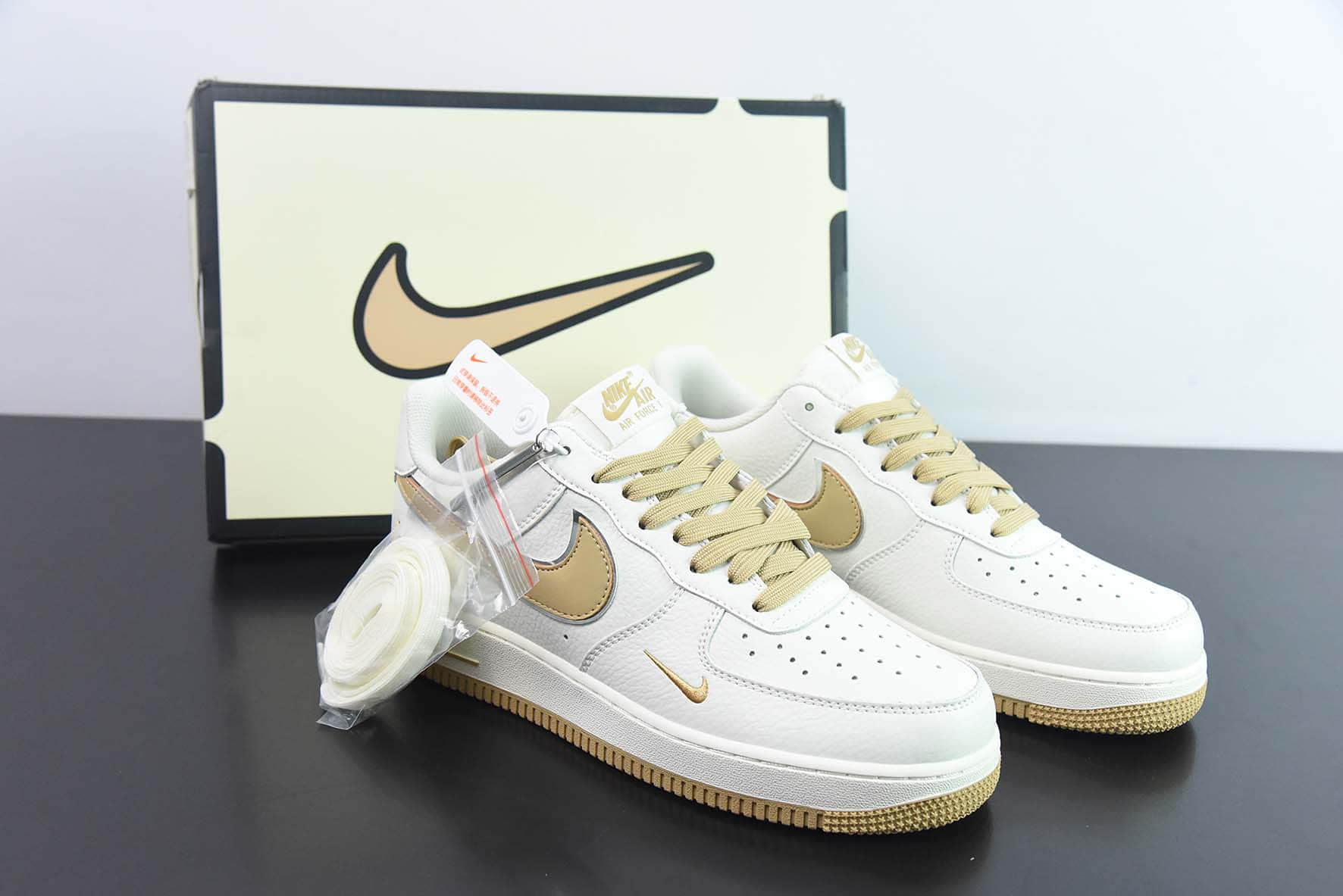 耐克Nike Air Force 1 Low '07 “Keep Fresh”卡其银小勾低帮空军一号低帮休闲板鞋纯原版本 货号:BM1996-055