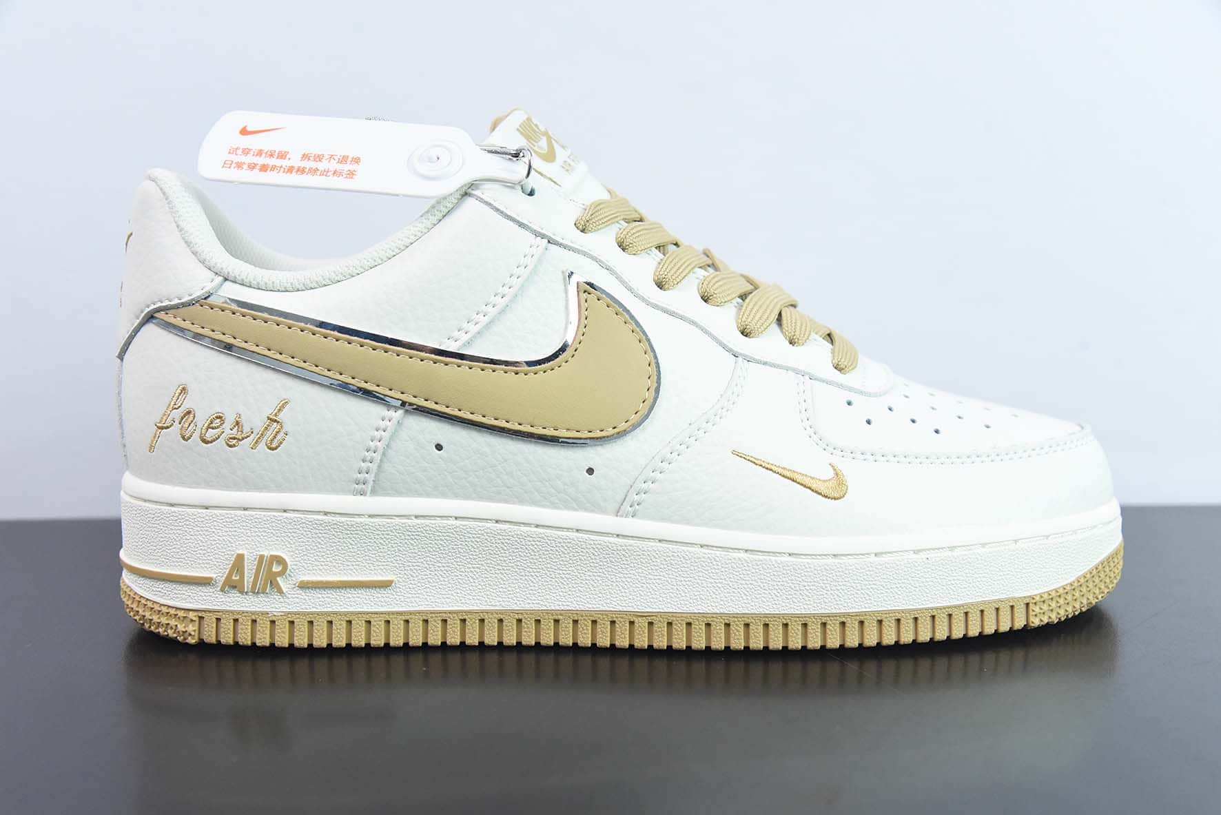 耐克Nike Air Force 1 Low '07 “Keep Fresh”卡其银小勾低帮空军一号低帮休闲板鞋纯原版本 货号:BM1996-055