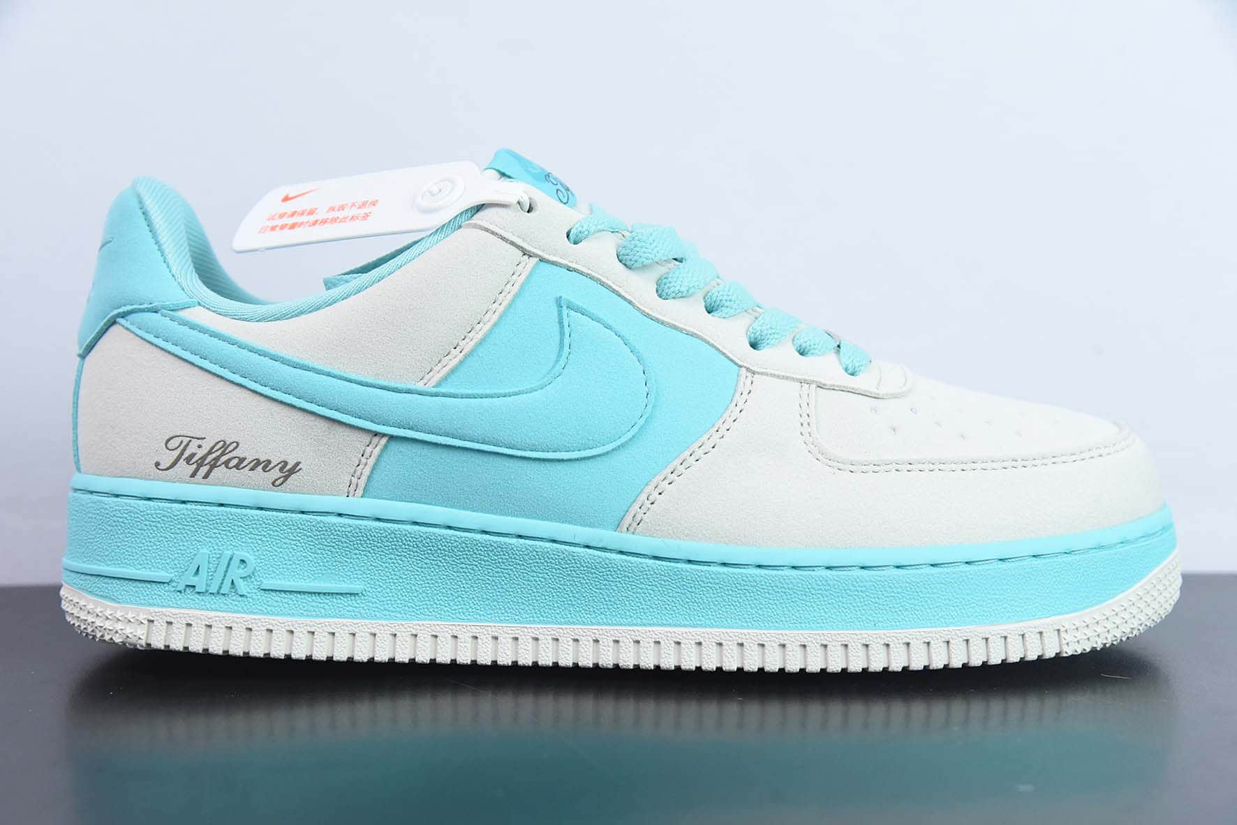 耐克Nike X TIFFANY & CO.AIR Force 1 1837蒂芙尼联名蓝灰空军一号低帮百搭休闲运动板鞋纯原版本 货号:DZ1382-003