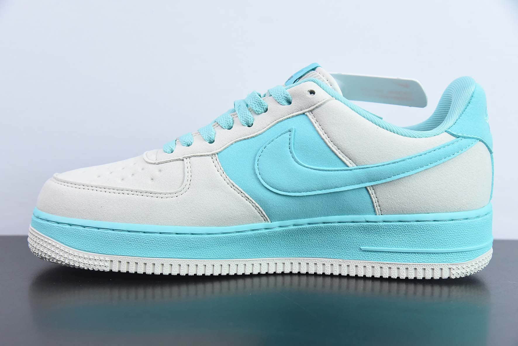 耐克Nike X TIFFANY & CO.AIR Force 1 1837蒂芙尼联名蓝灰空军一号低帮百搭休闲运动板鞋纯原版本 货号:DZ1382-003