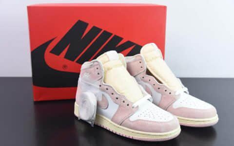 乔丹Air Jordan 1  Washed Pink  AJ1 水洗粉白高帮篮球鞋纯原版本 货号:FD2596-600