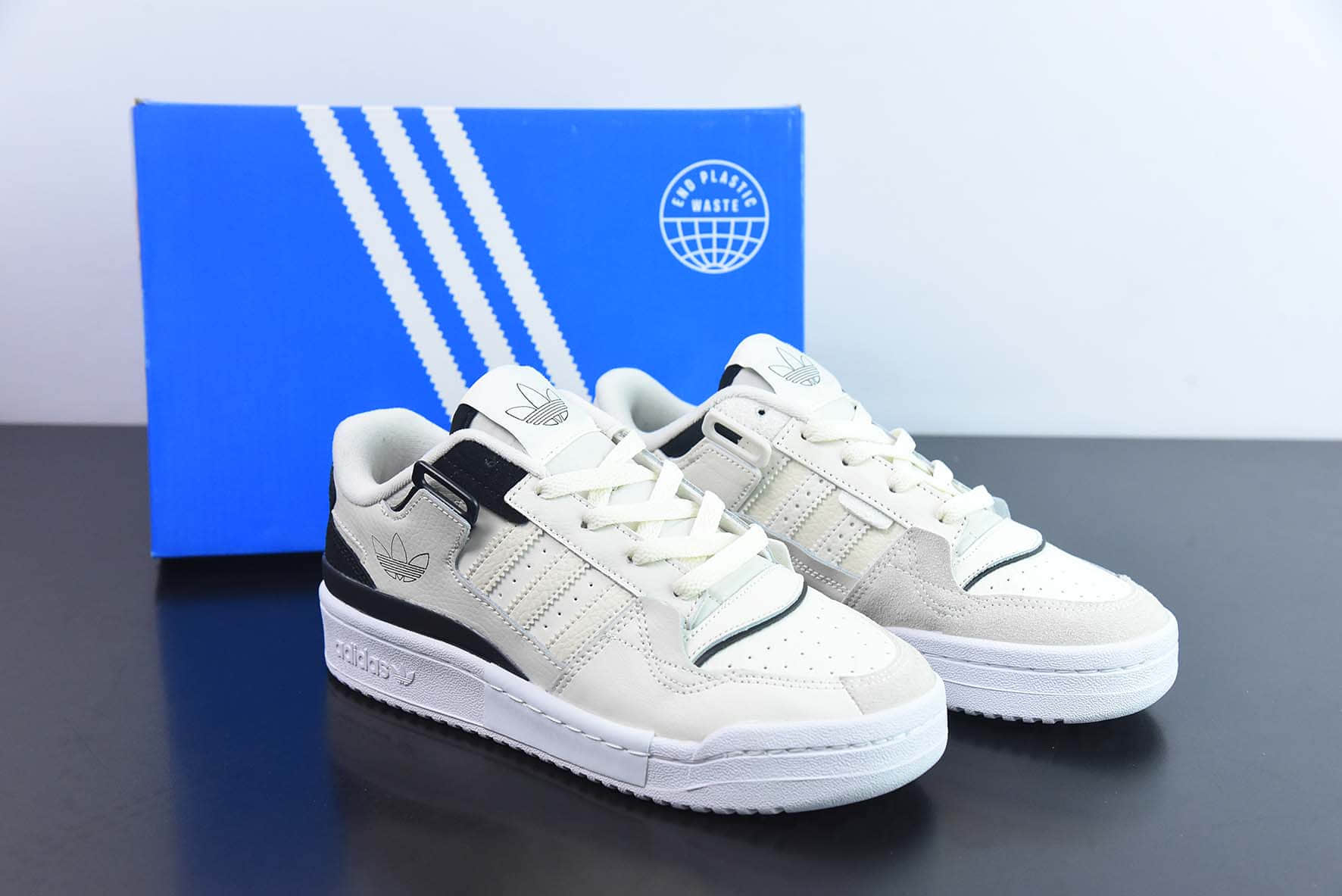 阿迪达斯Adidas Forum 84 Low 人气单品米白深灰黑色经典复古篮球鞋纯原版本 货号:HO1914