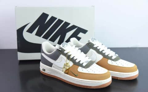 耐克Nike Air Force 1 Low '07 苍棕绿小勾空军一号低帮休闲板鞋纯原版本 货号:DB3301-011