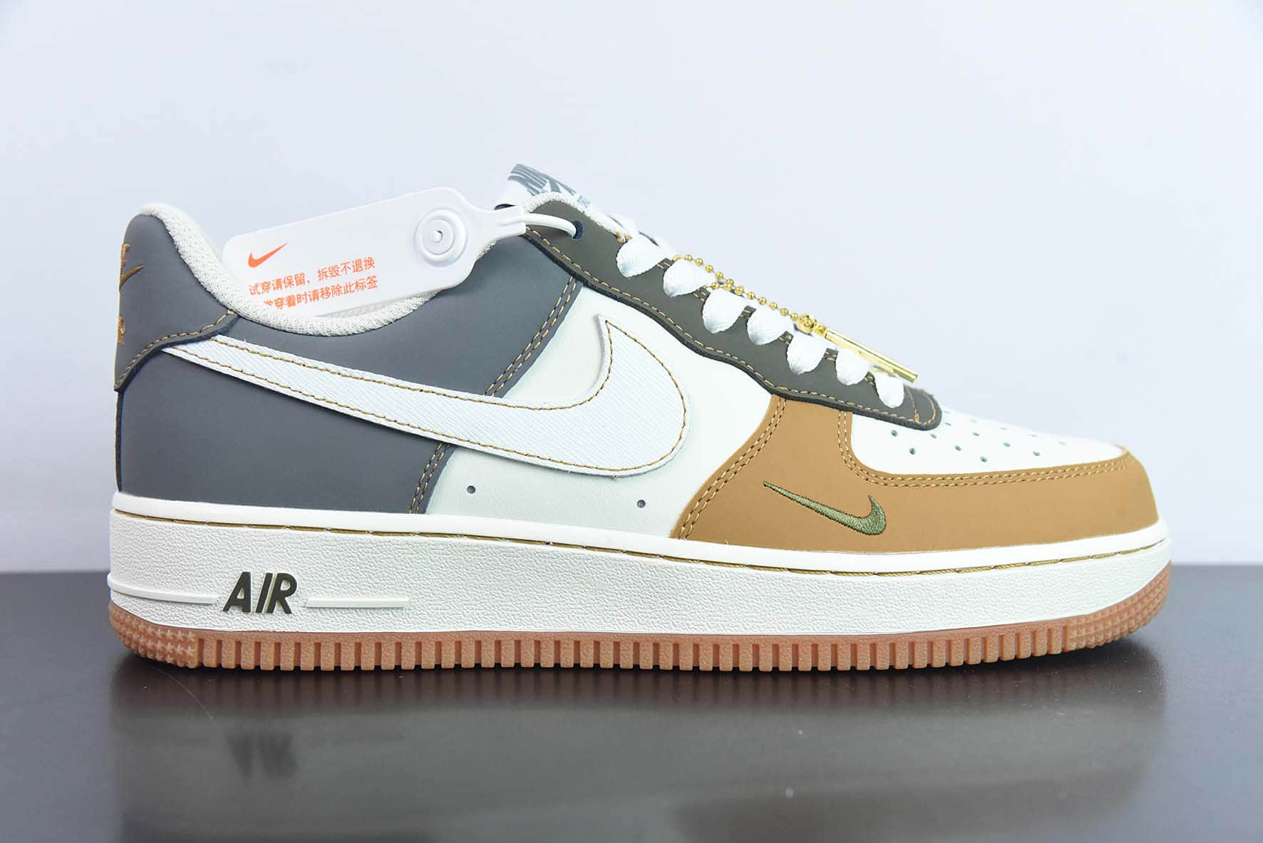 耐克Nike Air Force 1 Low '07 苍棕绿小勾空军一号低帮休闲板鞋纯原版本 货号:DB3301-011