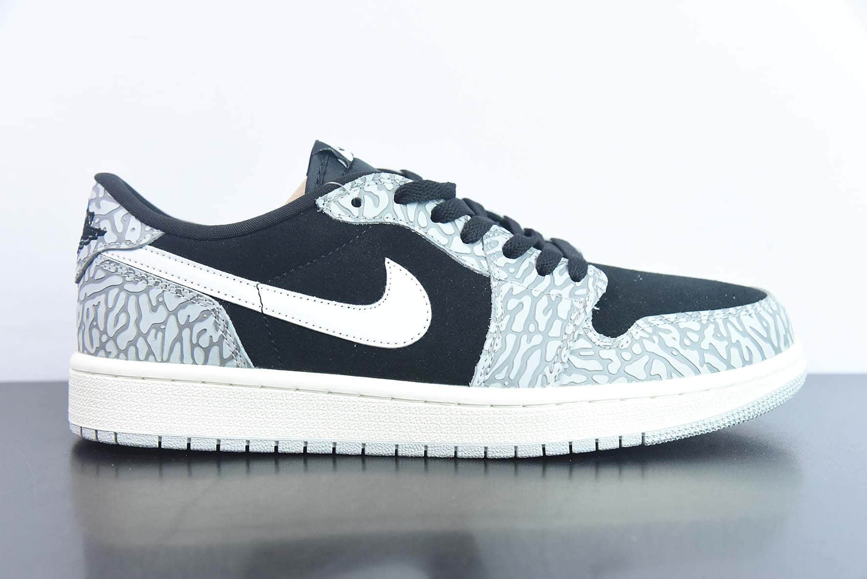 乔丹Air Jordan 1 Low OG Black Cement AJ1 乔1黑水泥低帮文化休闲板鞋纯原版本 货号:CZ0790-001
