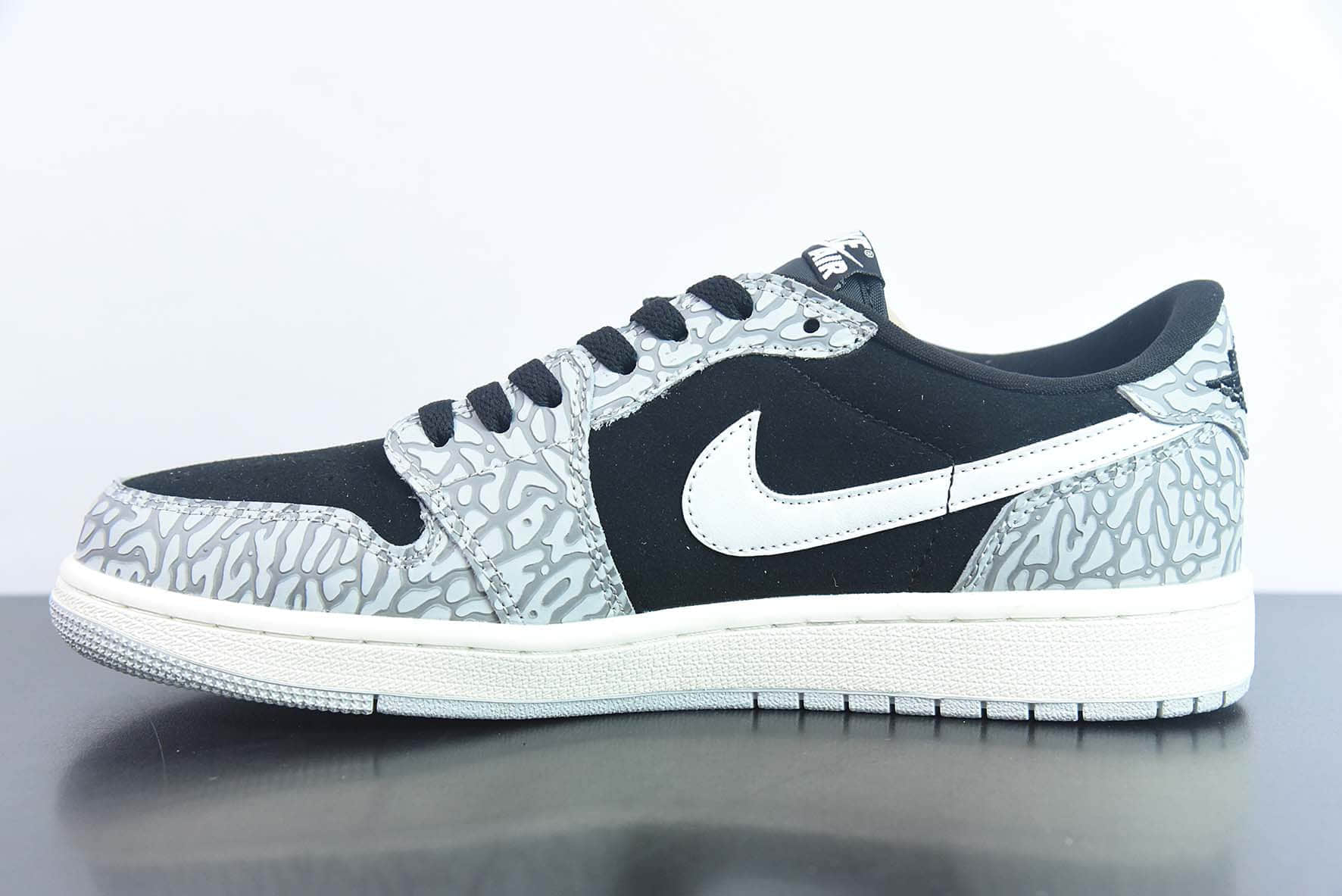乔丹Air Jordan 1 Low OG Black Cement AJ1 乔1黑水泥低帮文化休闲板鞋纯原版本 货号:CZ0790-001