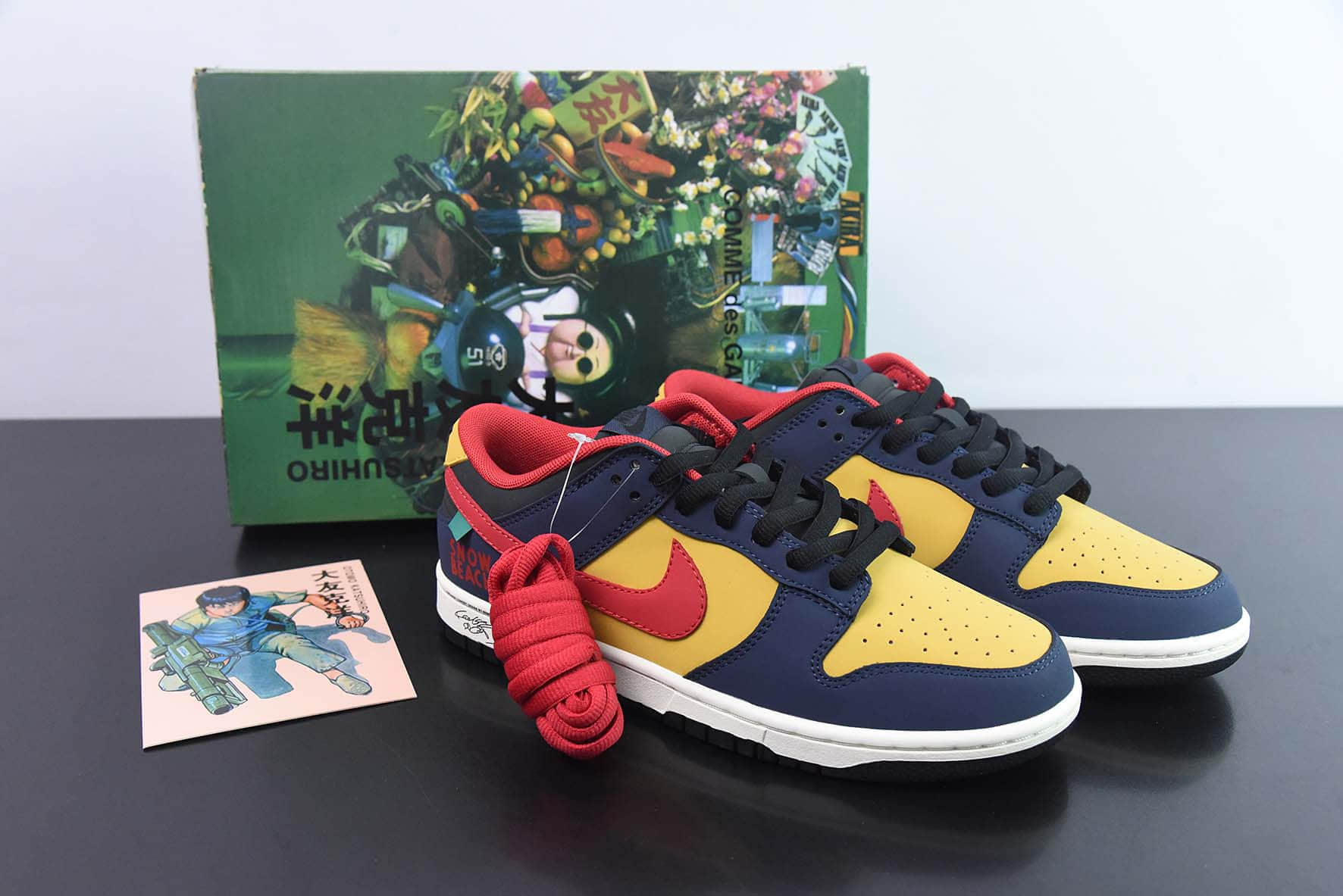 耐克Nike Otomo Katsuhiro x Nike SB Dunk Low Steamboy OST 大友克洋联名蓝黄红勾扣篮系列低帮休闲运动滑板板鞋纯原版本 货号:KK6388-639