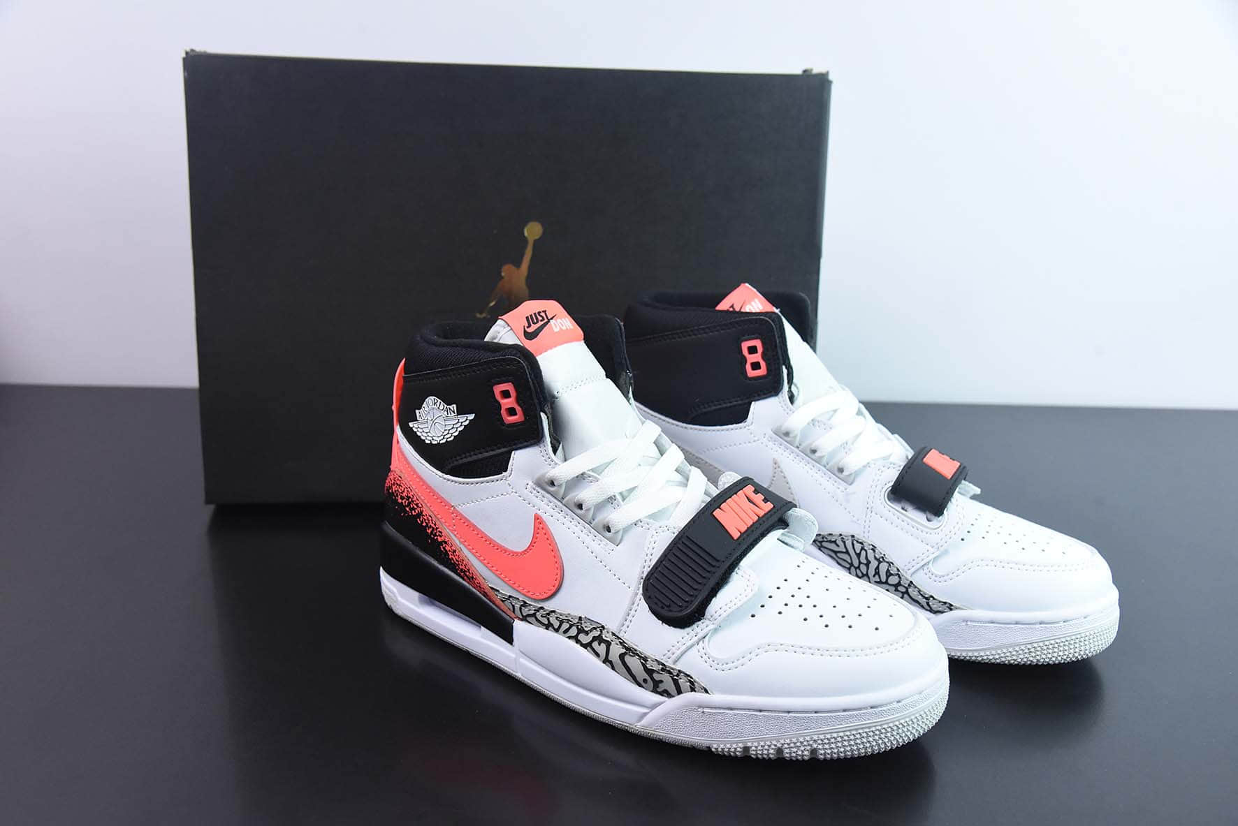 乔丹Air Jordan Legacy 312 HighNRGAJ312黑白橙泼墨爆裂纹高帮篮球鞋纯原版本 货号:AQ4160-108