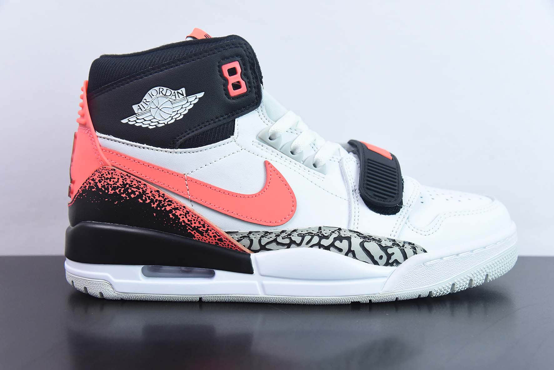 乔丹Air Jordan Legacy 312 HighNRGAJ312黑白橙泼墨爆裂纹高帮篮球鞋纯原版本 货号:AQ4160-108