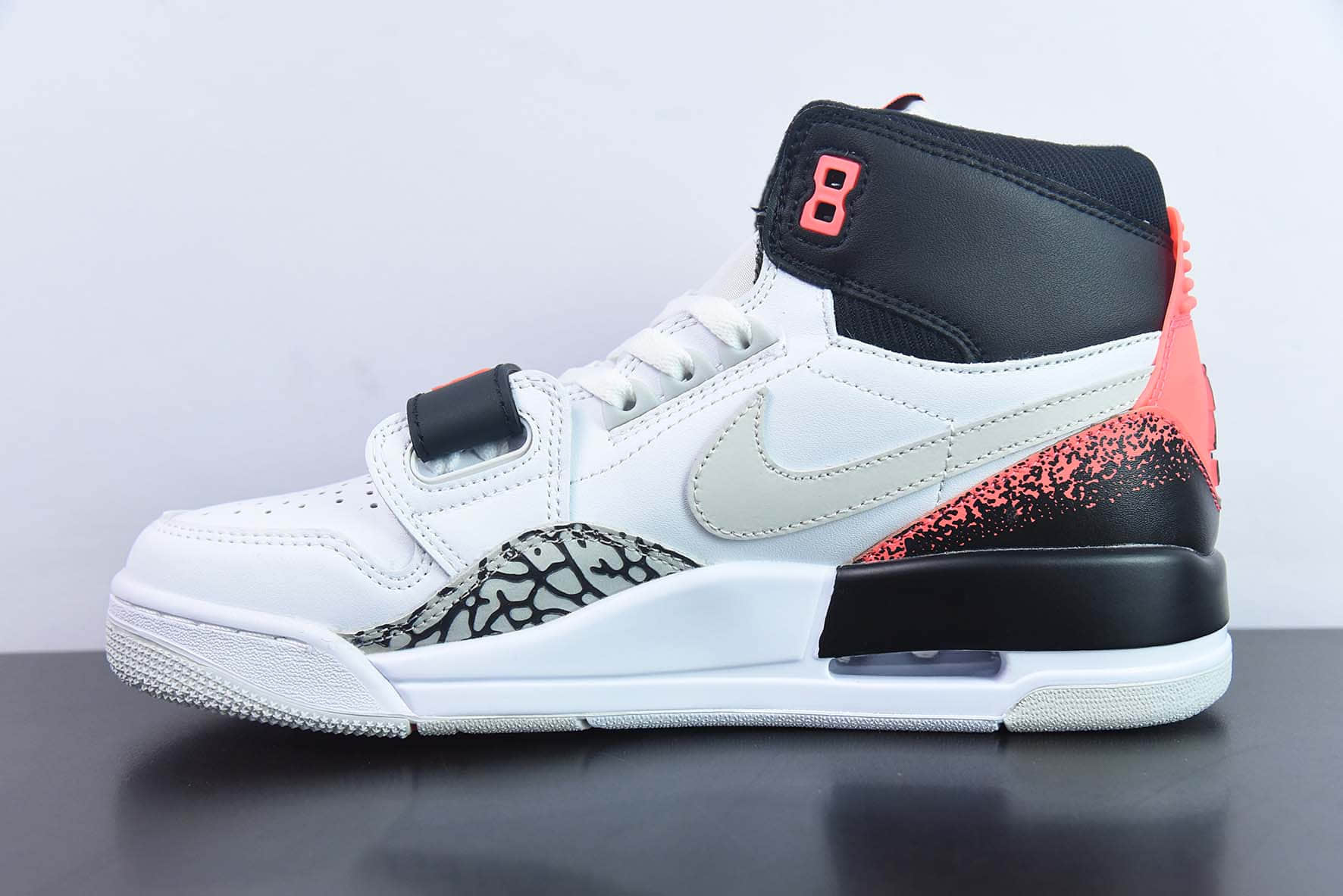 乔丹Air Jordan Legacy 312 HighNRGAJ312黑白橙泼墨爆裂纹高帮篮球鞋纯原版本 货号:AQ4160-108