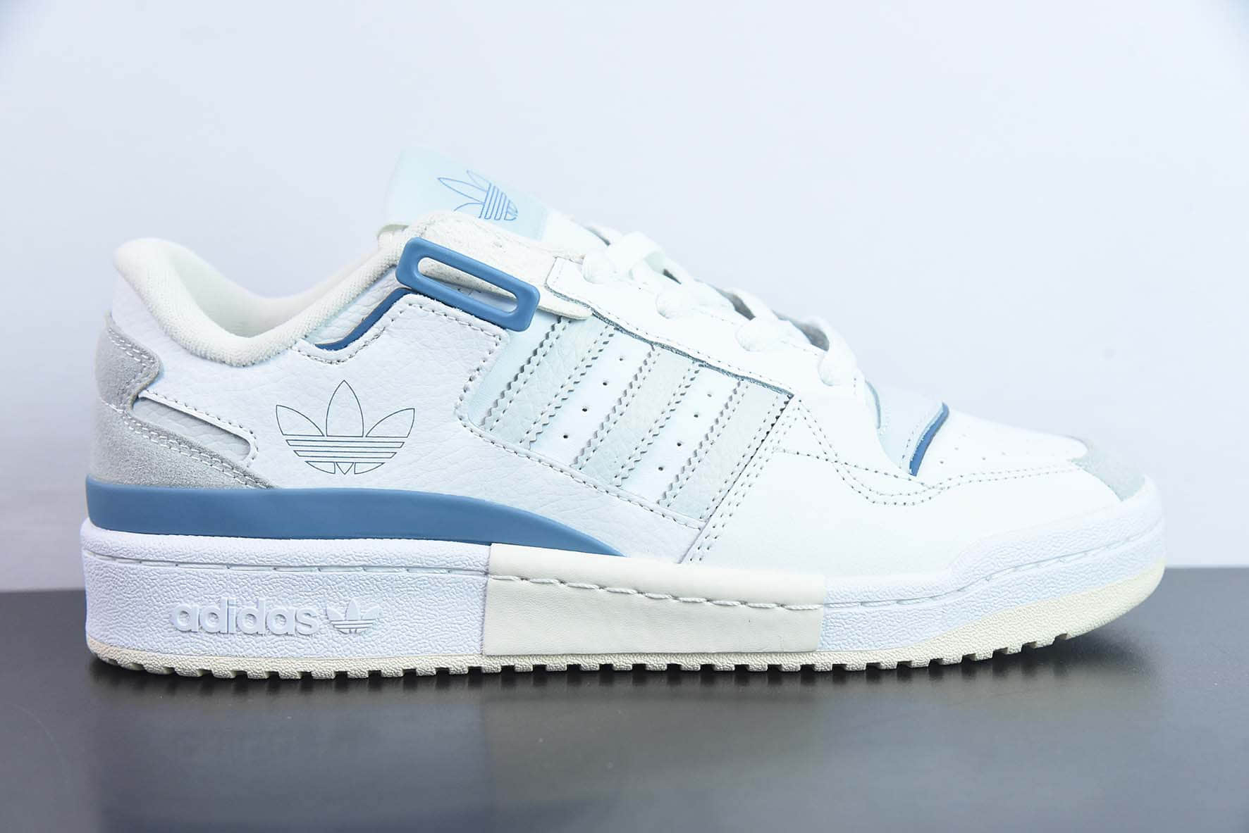 阿迪达斯Adidas Fornm Exhibit Low 阿迪 84白湖蓝低帮复古休闲板鞋纯原版本 货号：GW6348