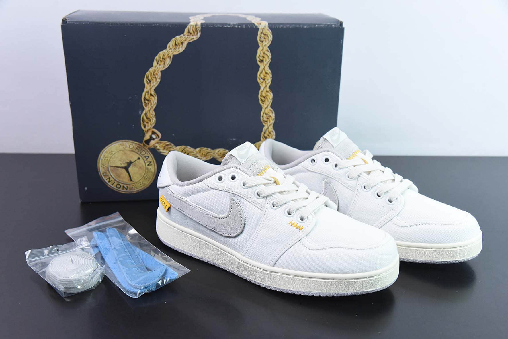 乔丹Air Jordan Union LA x Air Jordan 1 KO Low whiteUN联名白脚趾换钩低帮篮球鞋纯原版本 货号：DO8912-101