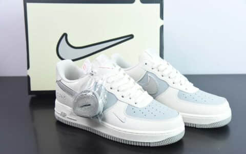 耐克Nike Air Force 1 Low米灰拼接小勾空军一号低帮休闲板鞋纯原版本 货号:BM2023-101