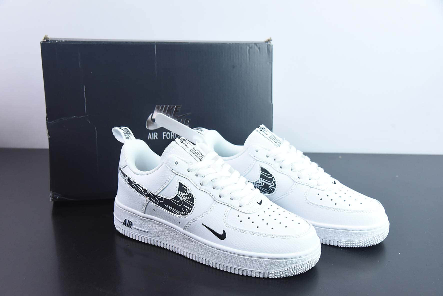 耐克Nike Air Force 1 Low 反光白黑空军一号低帮运动休闲板鞋纯原版本 货号:FB8971-200
