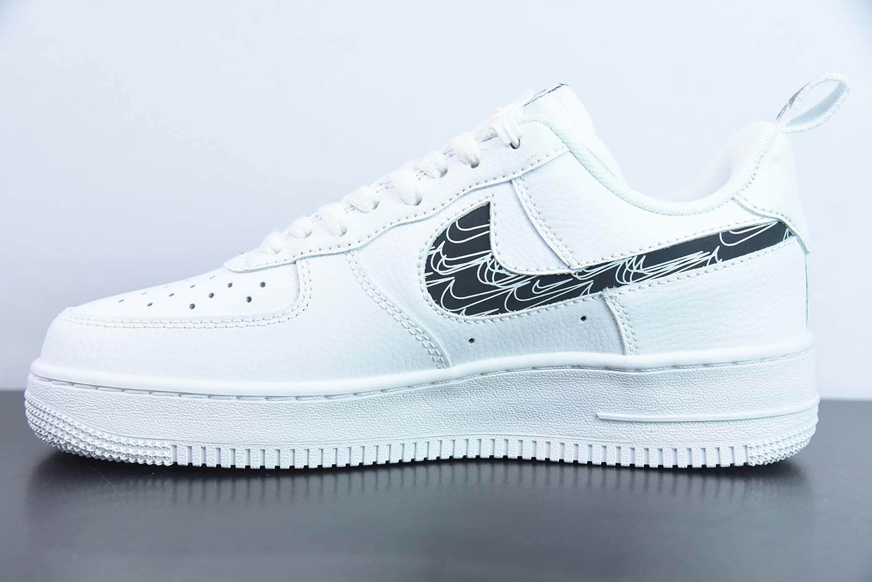 耐克Nike Air Force 1 Low 反光白黑空军一号低帮运动休闲板鞋纯原版本 货号:FB8971-200