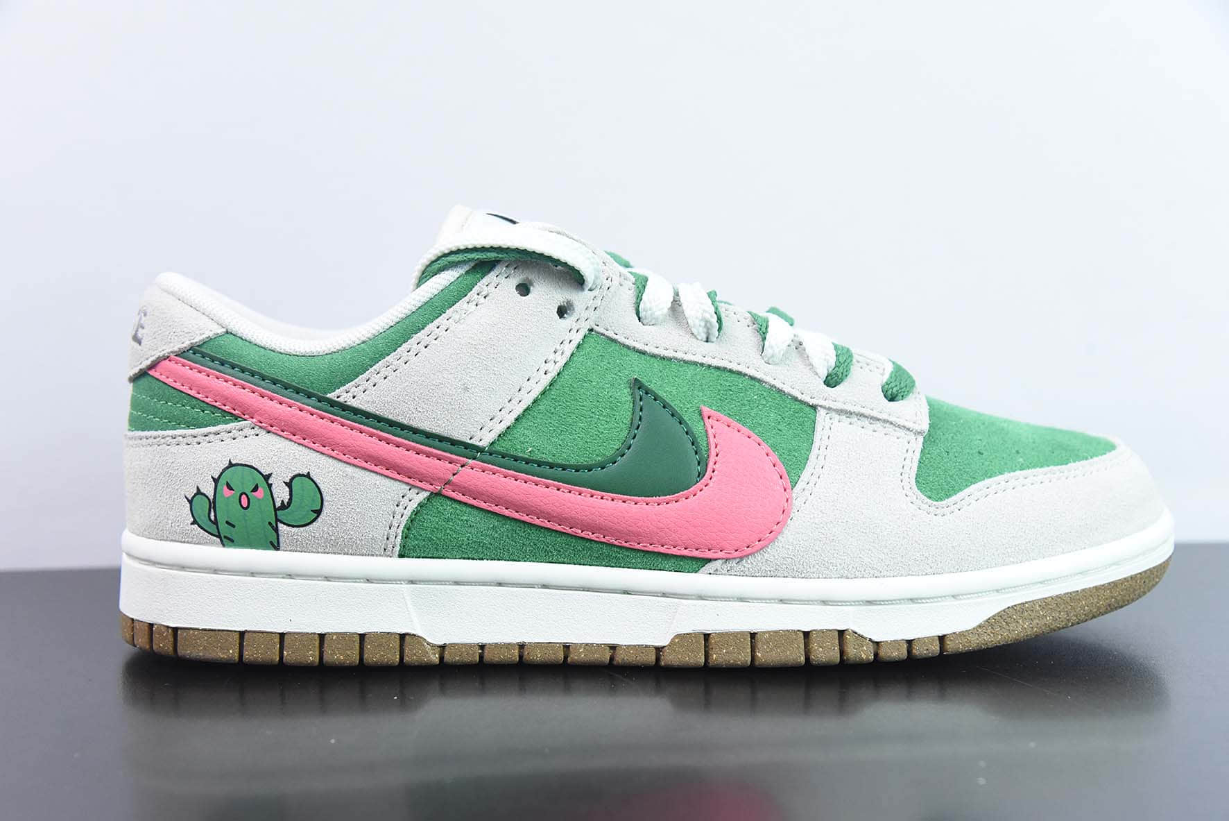 耐克Nike SB Dunk Low 85系列米白绿仙人掌双钩低帮休闲滑板鞋纯原版本 货号:DO9457-137