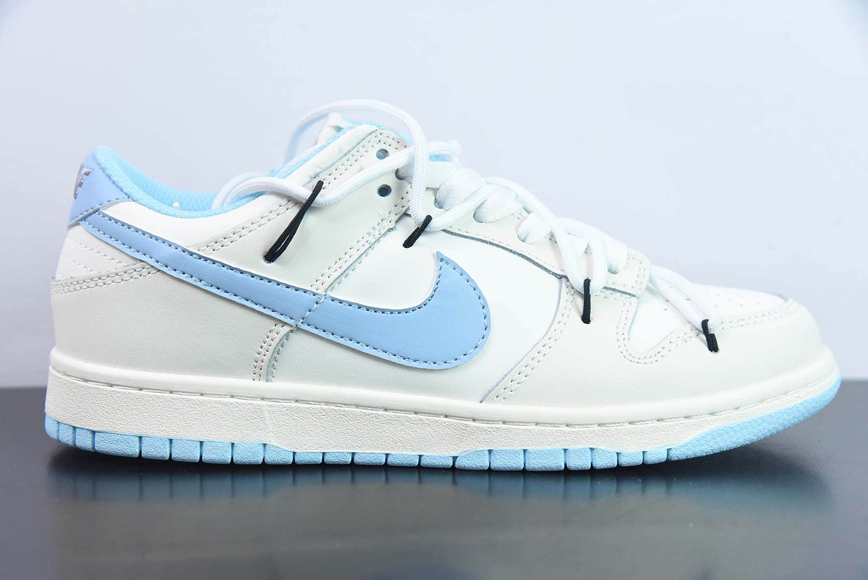 耐克Nike SB Dunk LowGreenBeige白蓝绑绳解构风系列低帮休闲运动滑板板鞋纯原版本 货号:DD1503-123