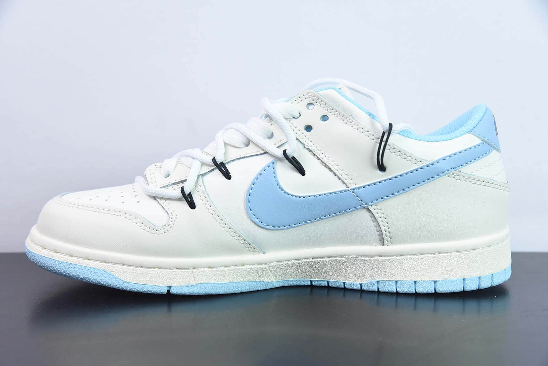 耐克Nike SB Dunk LowGreenBeige白蓝绑绳解构风系列低帮休闲运动滑板板鞋纯原版本 货号:DD1503-123