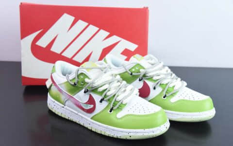 耐克Nike Dunk Low SB联名白绿红解构绑带滑板鞋纯原版本 货号: DD1503-600