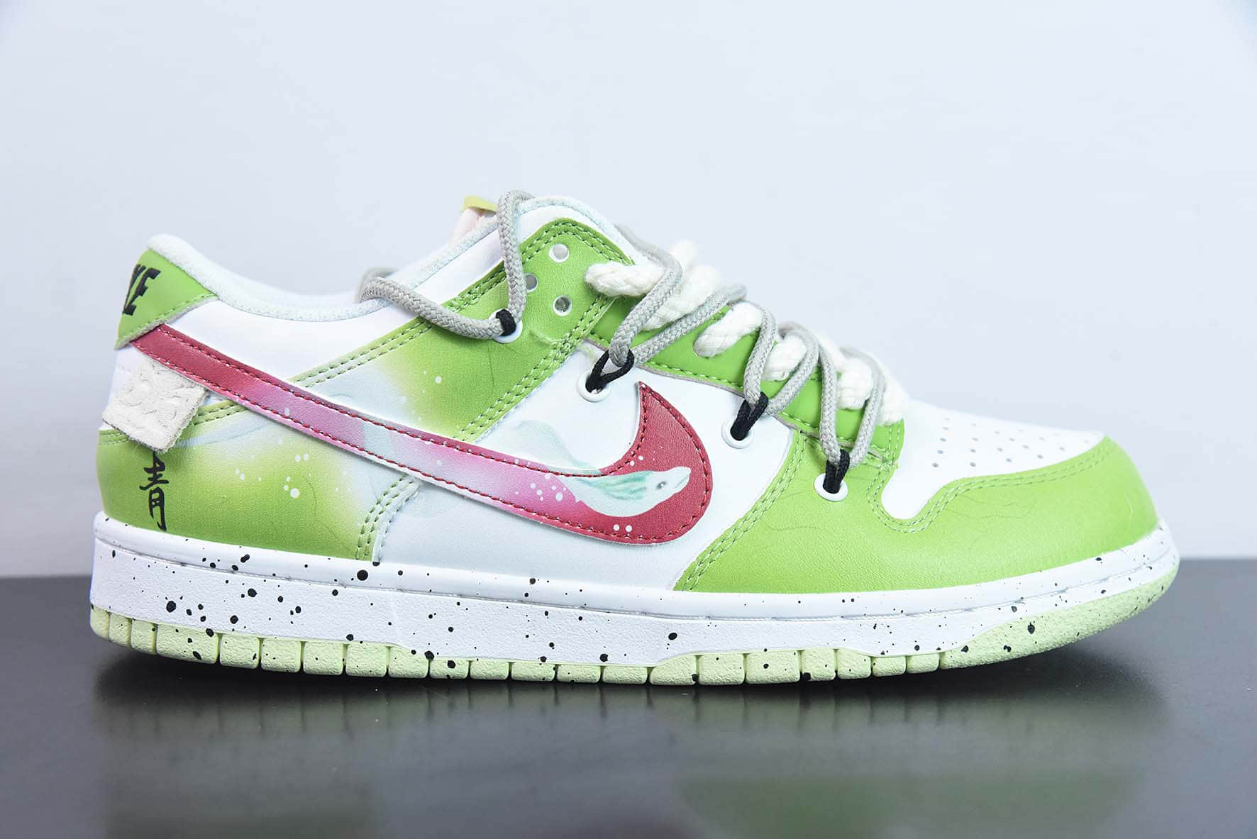 耐克Nike Dunk Low SB联名白绿红解构绑带滑板鞋纯原版本 货号: DD1503-600
