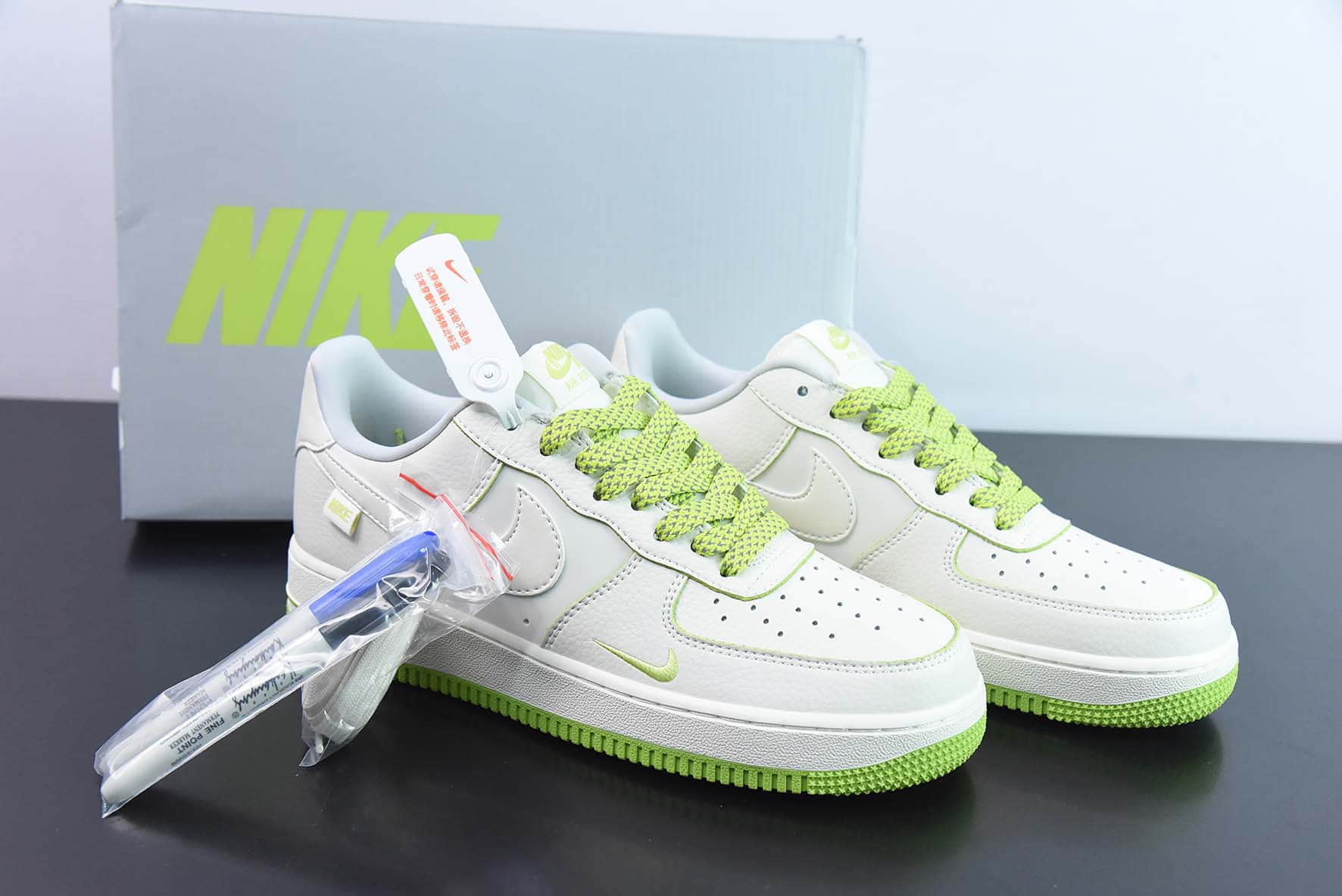 耐克Nike Air Force 1 '07 Low 珠光白绿马克笔双勾空军一号低帮休闲板鞋纯原版本 货号:DD9915-699