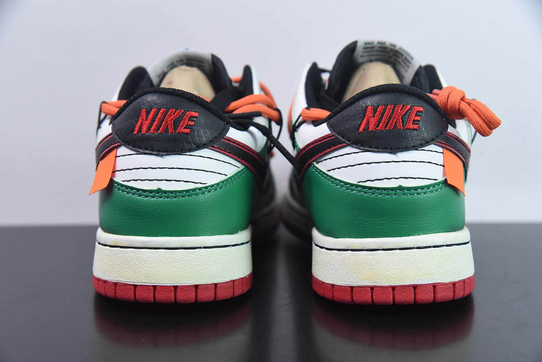 耐克Nike SB Dunk Low 解构抽绳75周年白绿涂鸦印花低帮SB休闲滑板鞋纯原版本 货号：DD6288-100